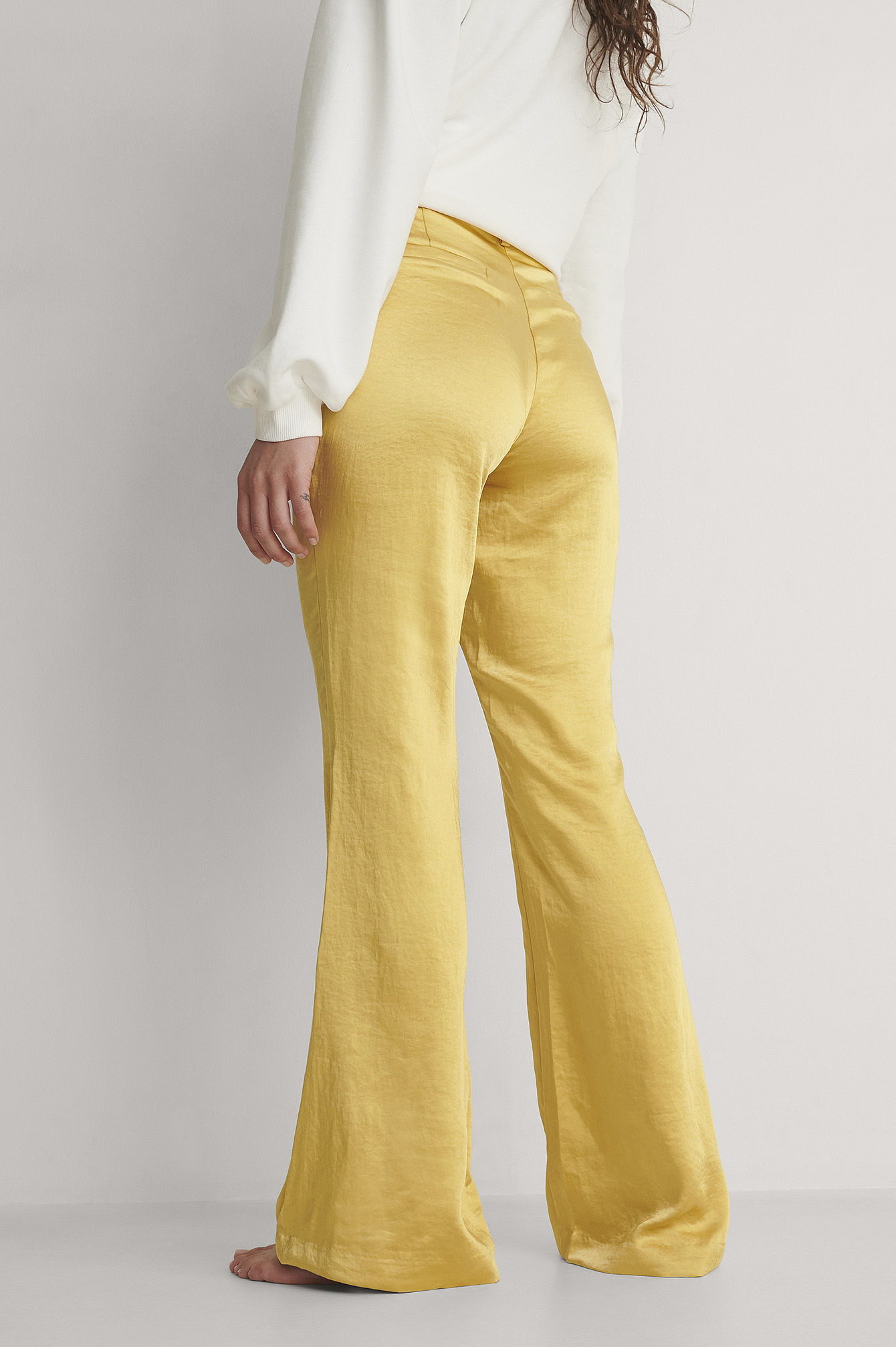 ROTATE BIRGER CHRISTENSEN Satin Flared Trousers in Blue | Lyst