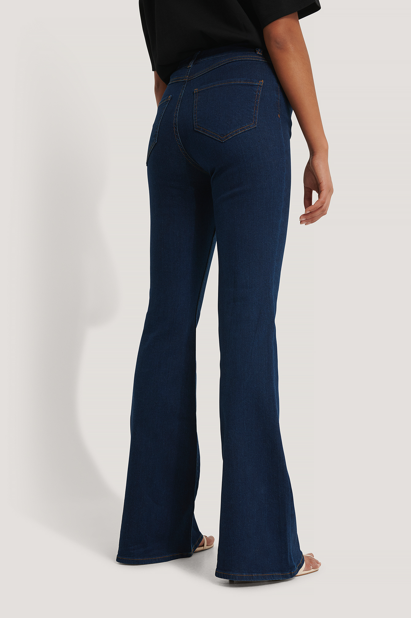 Seam Detail Flare Jeans Blue | na-kd.com