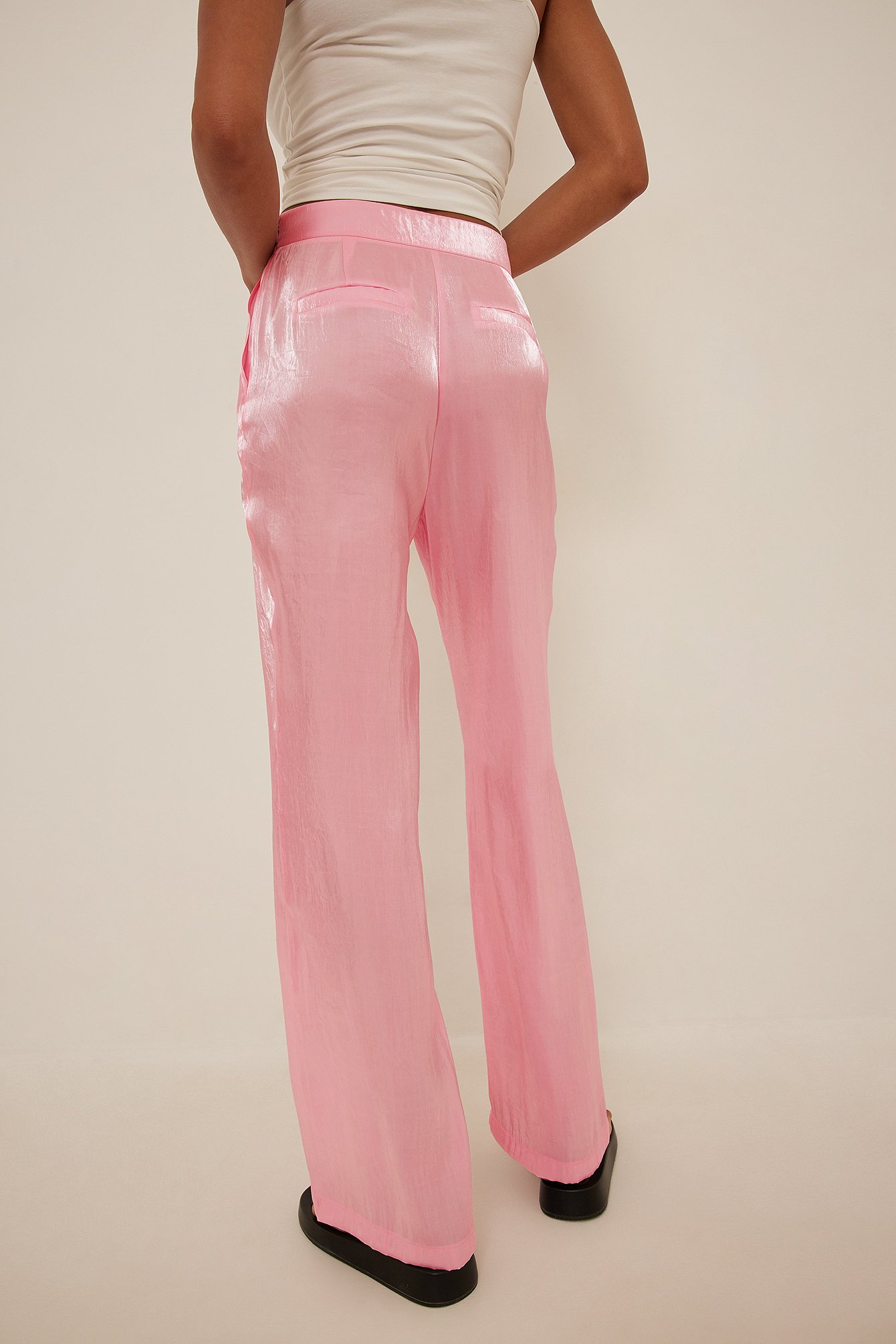 Sheer Suit Pants Pink | NA-KD