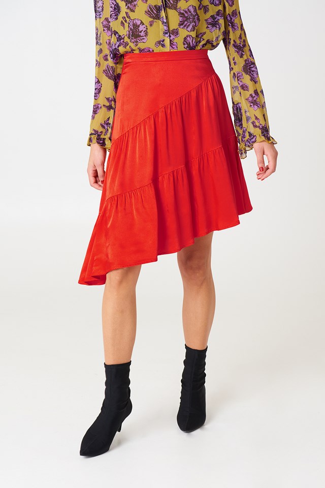 Shiny Asymmetric Skirt | na-kd.com - 640 x 960 jpeg 78kB
