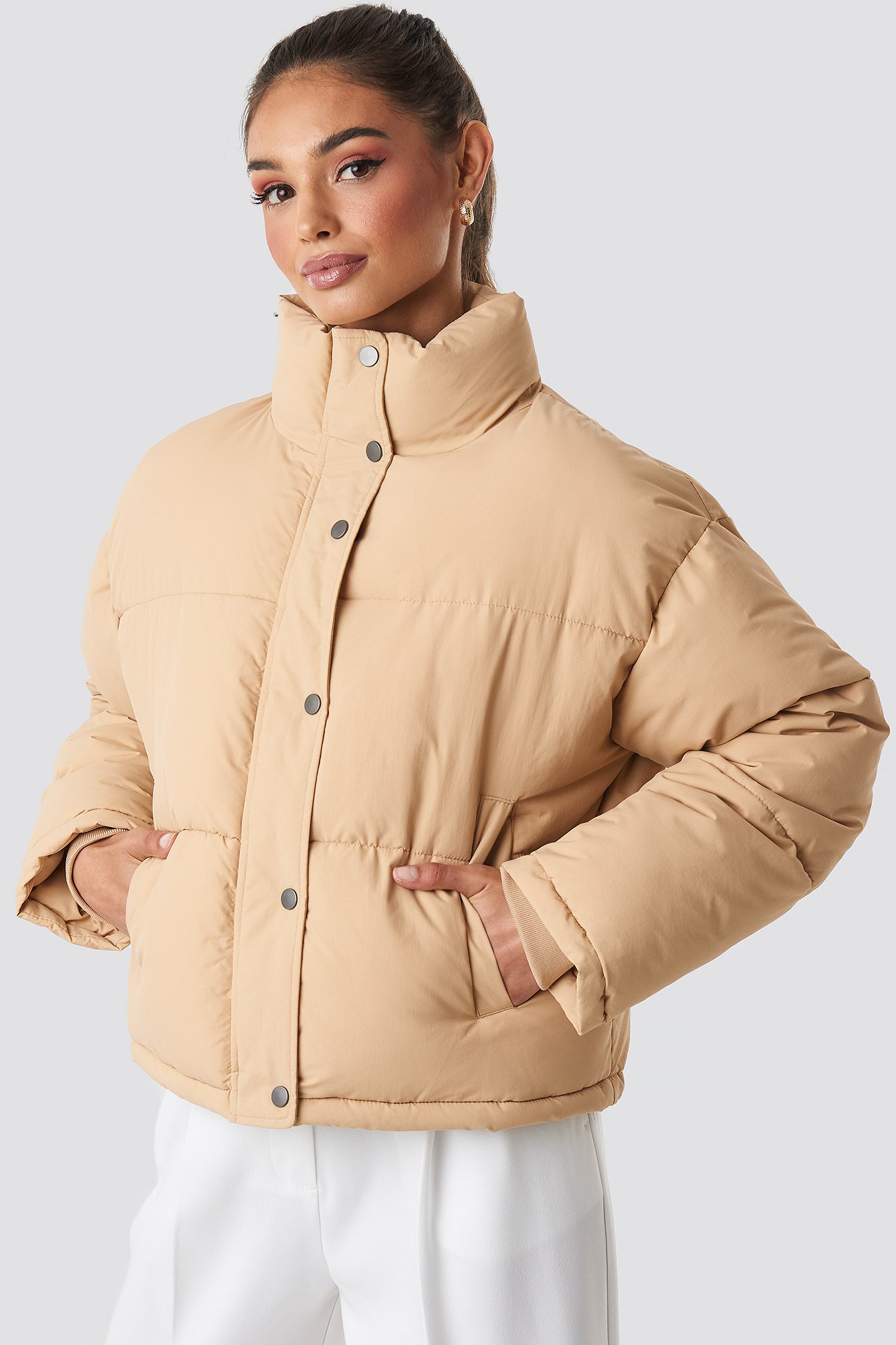 short padded jacket with hood