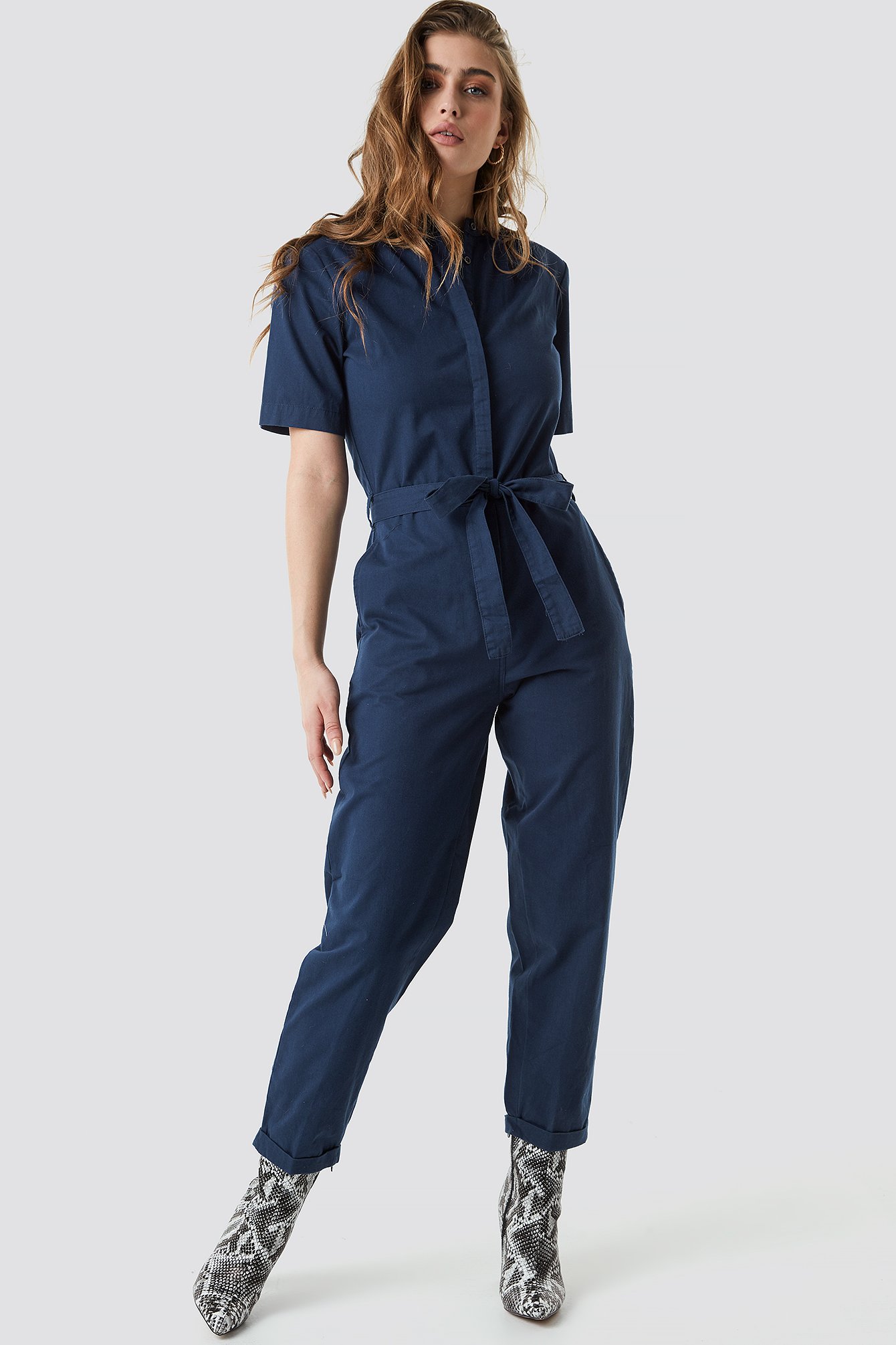 button up jumpsuit short sleeve