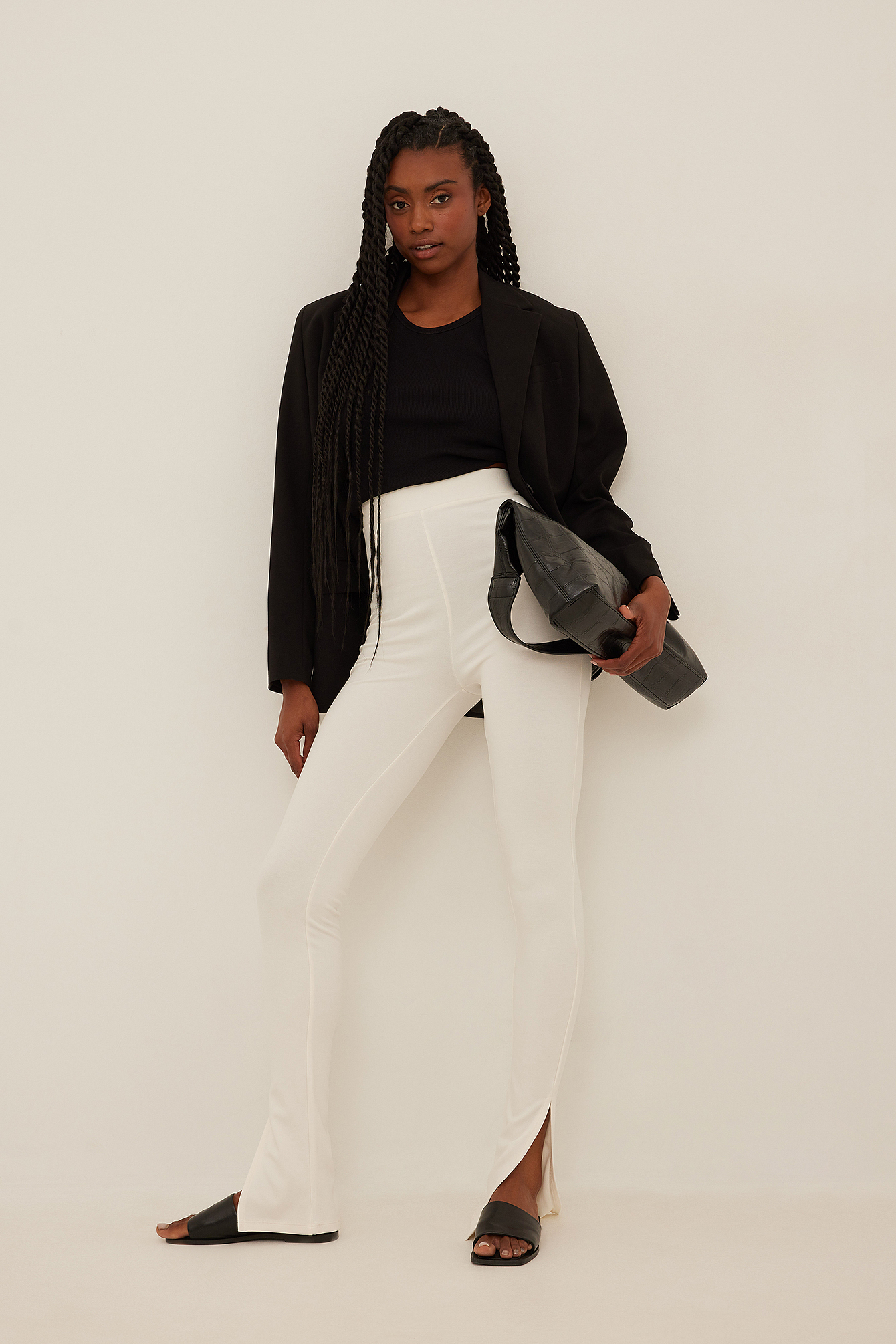 Side Slit Jersey Pants