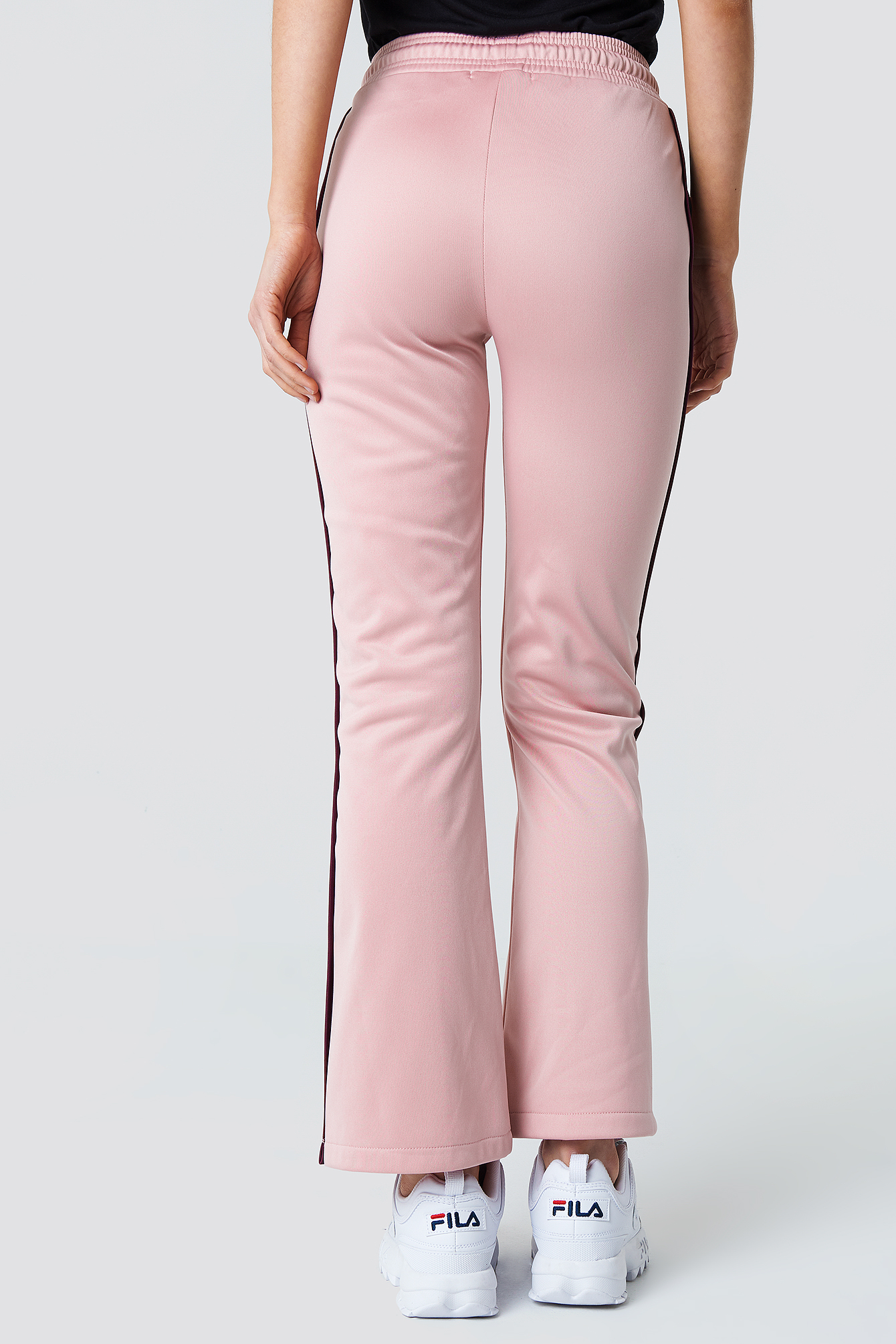 light pink track pants