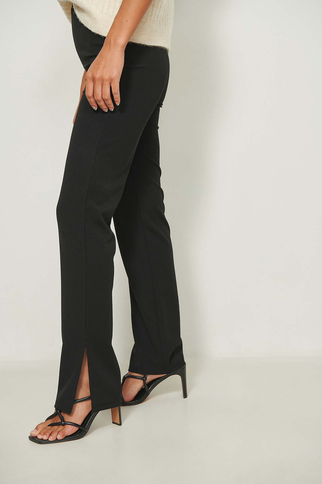 Womens JW Anderson black Stretch-Wool Side-Split Trousers | Harrods #  {CountryCode}