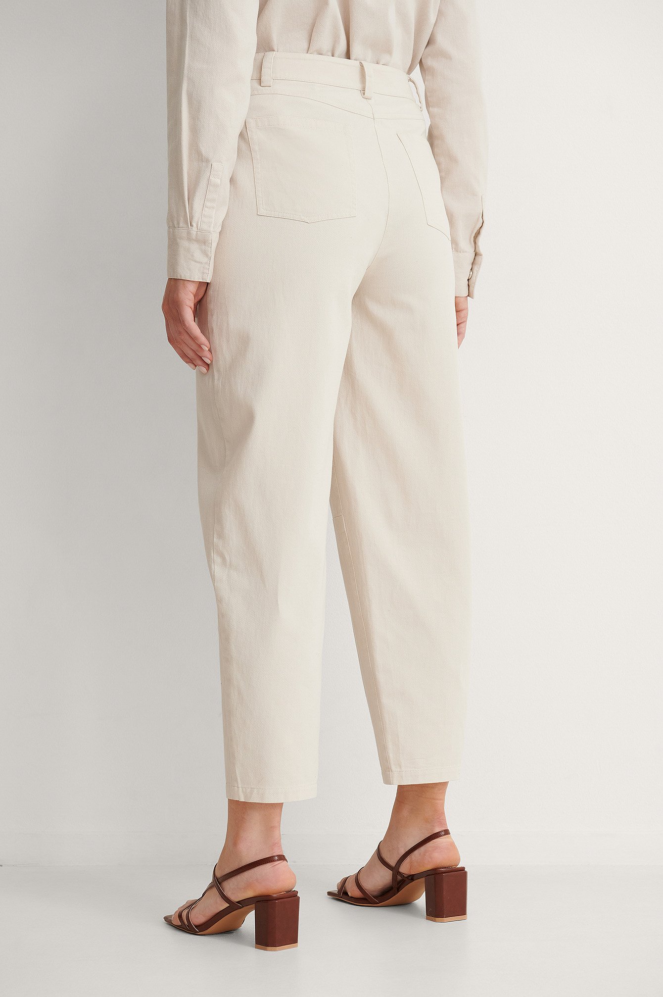 Soft Cotton Cargo Pants Beige | na-kd.com