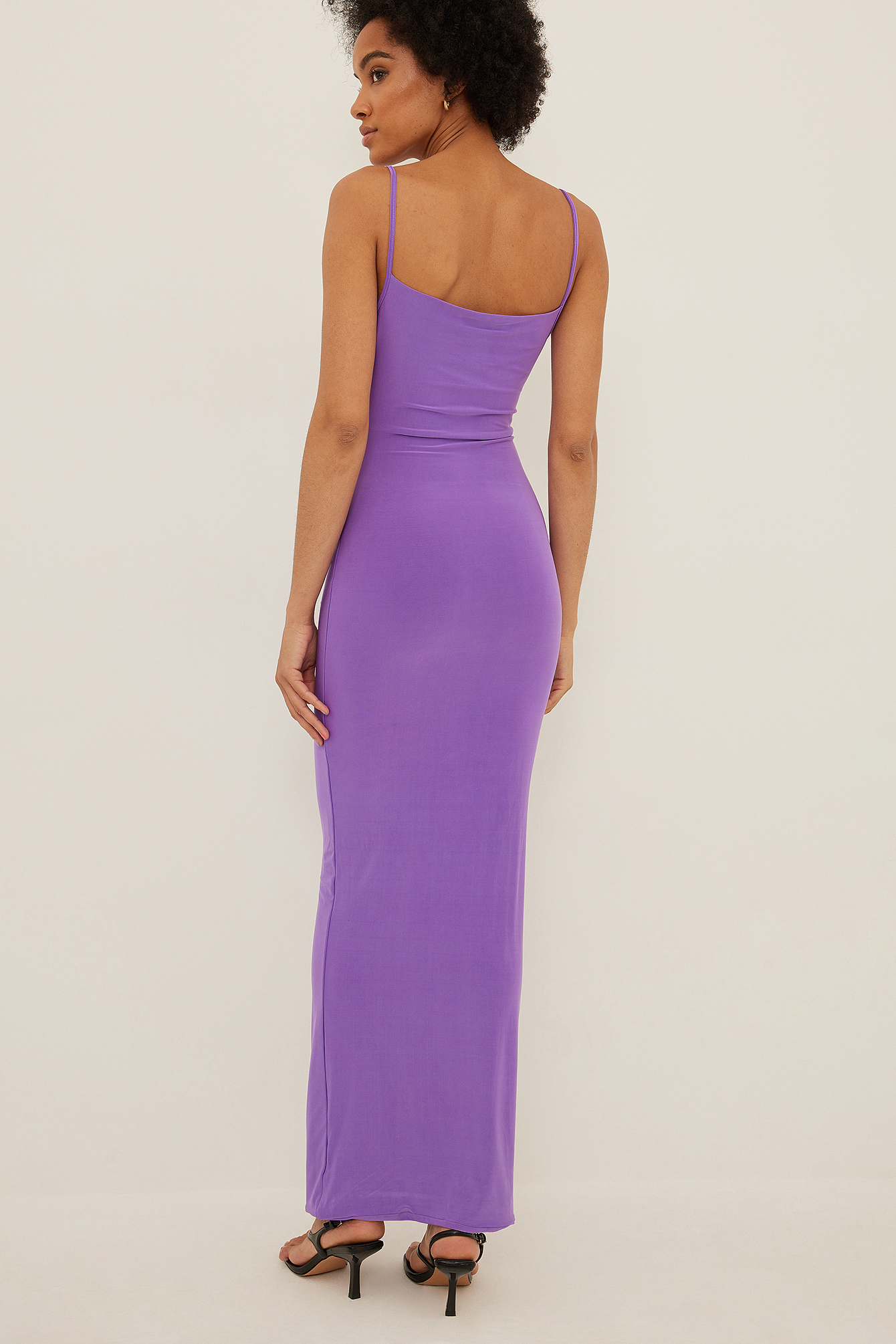 Spaghetti Strap Draped Dress Purple | na-kd.com