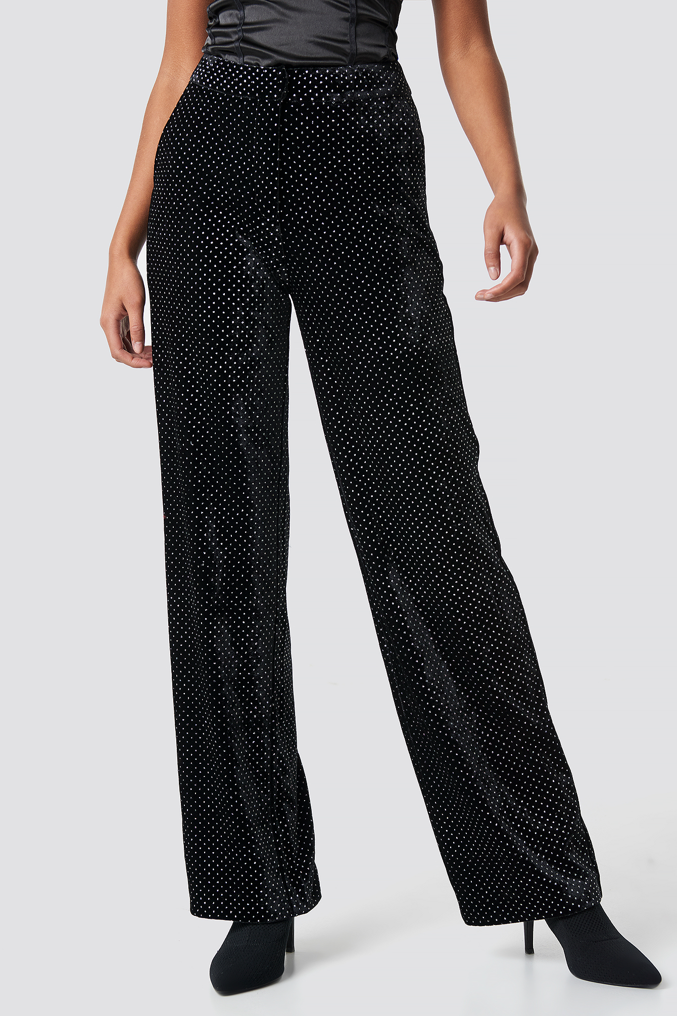 low rise velvet pants