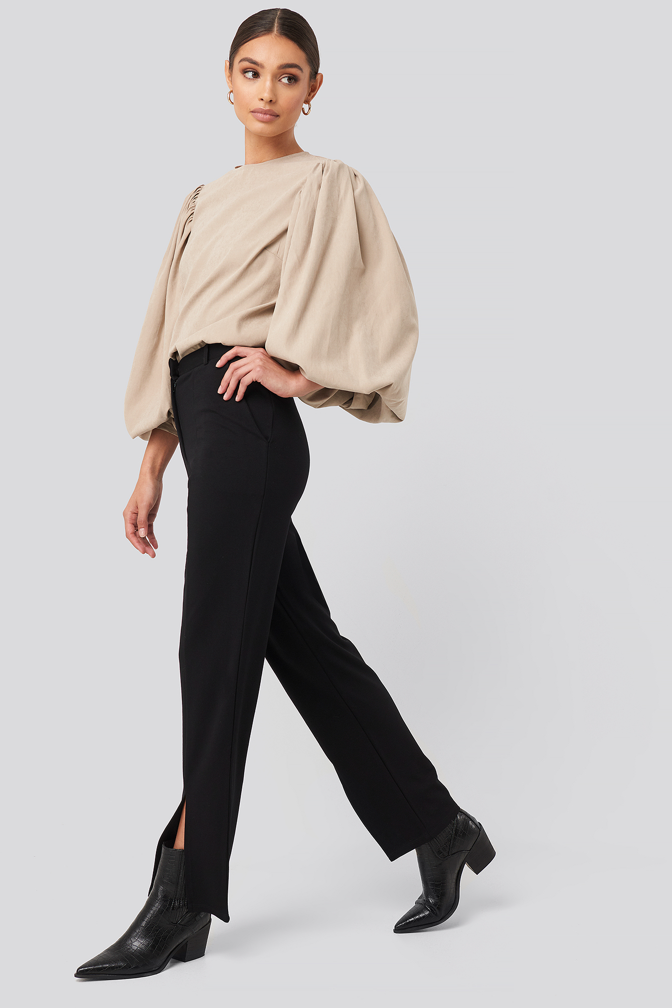 Split Front Seam Pants