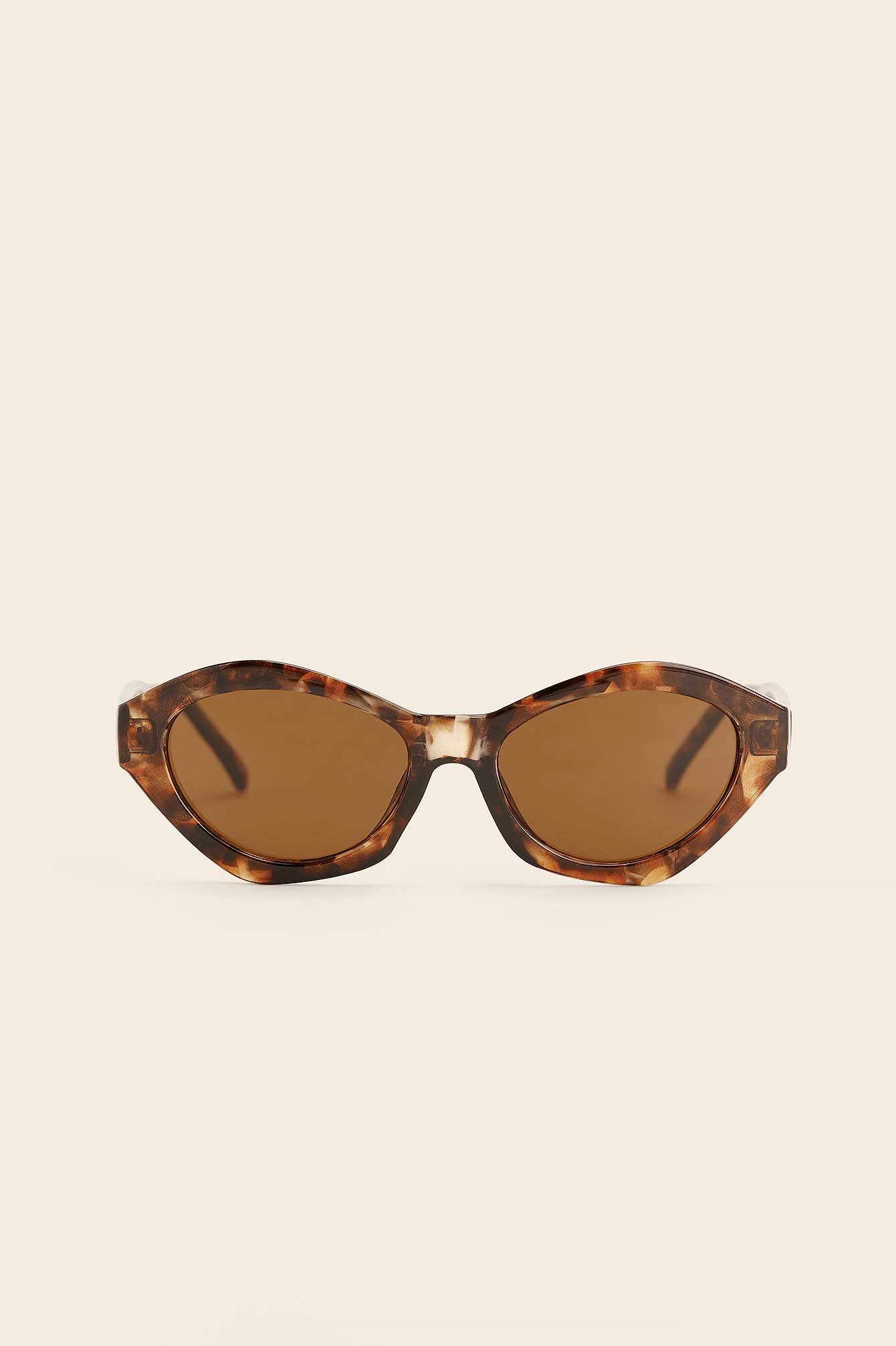 Squared Cateye Frame Sunglasses Brown | na-kd.com