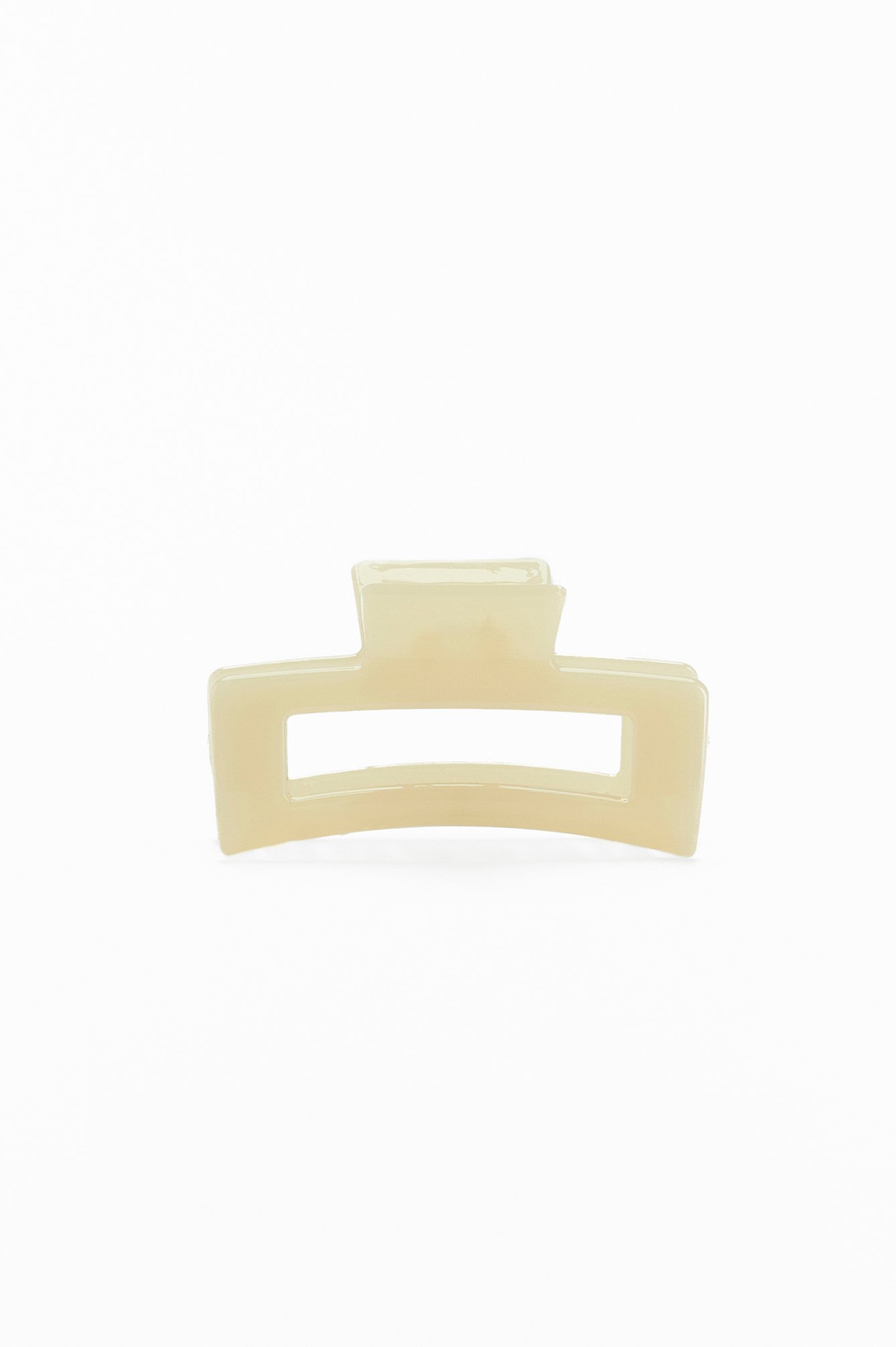 NA-KD Accessories Glänzende, quadratische Haarspange - Offwhite