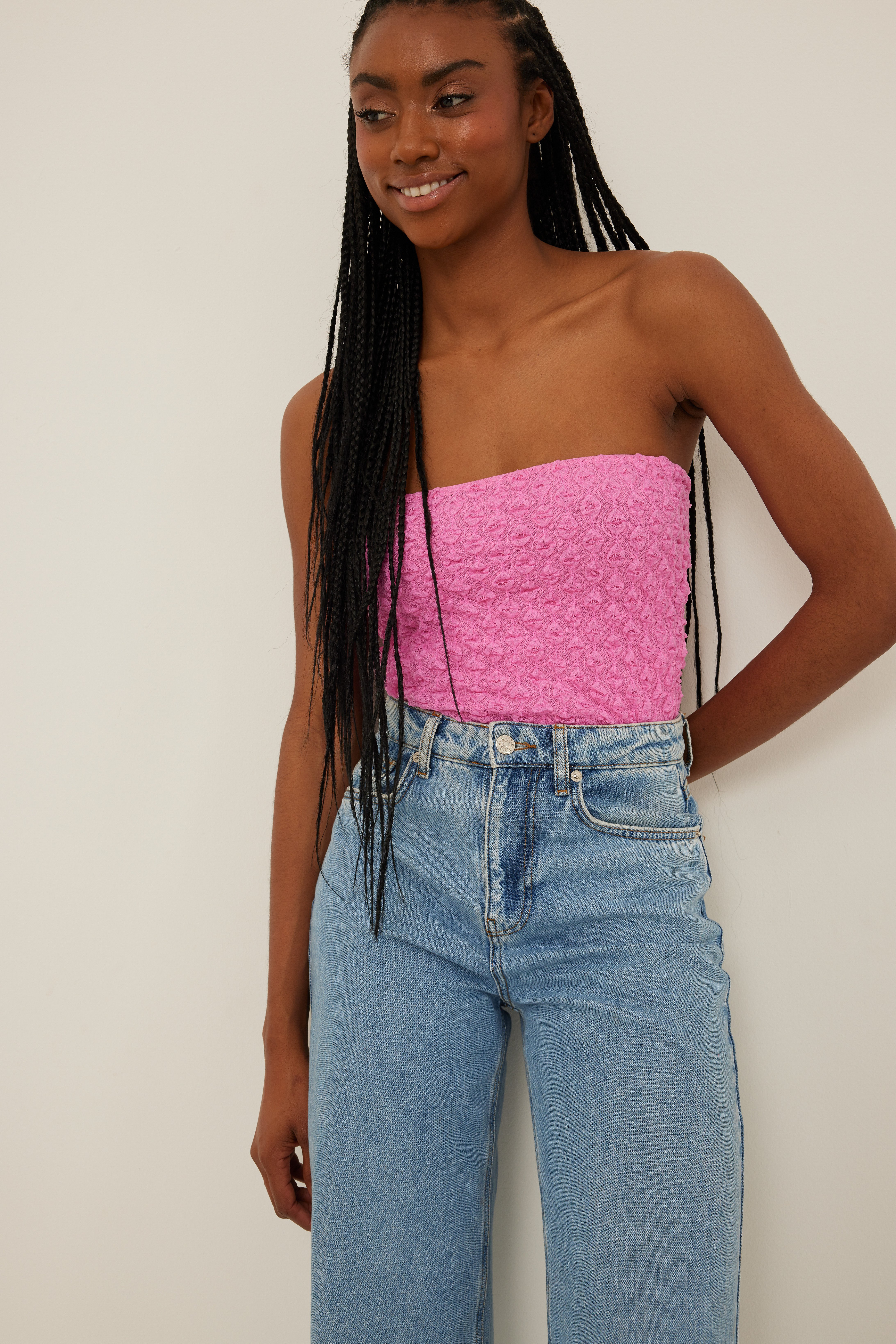 Structured Bandeau Top Pink
