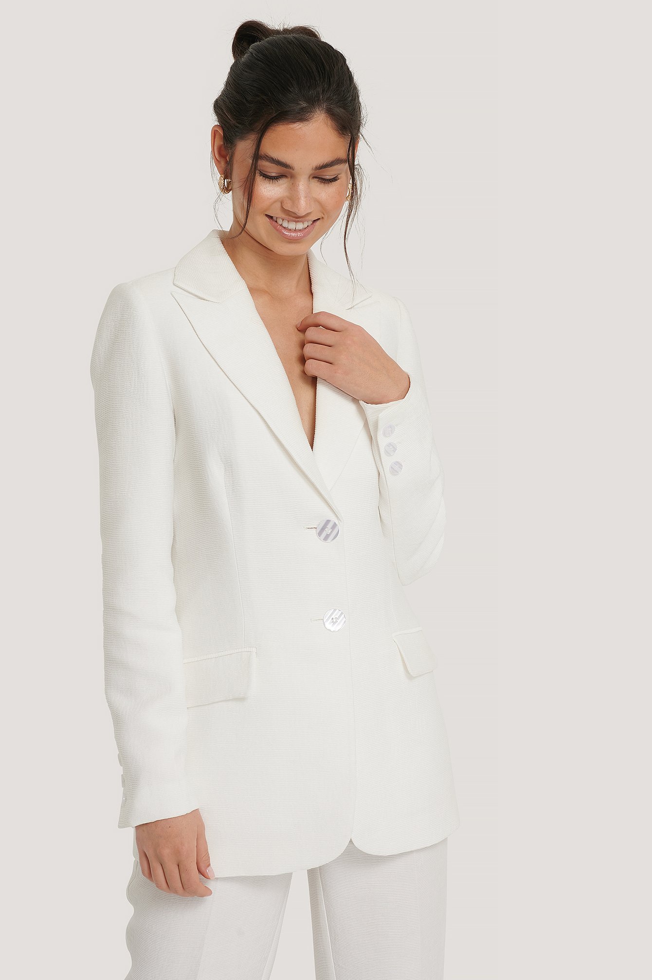 Structured deals white blazer