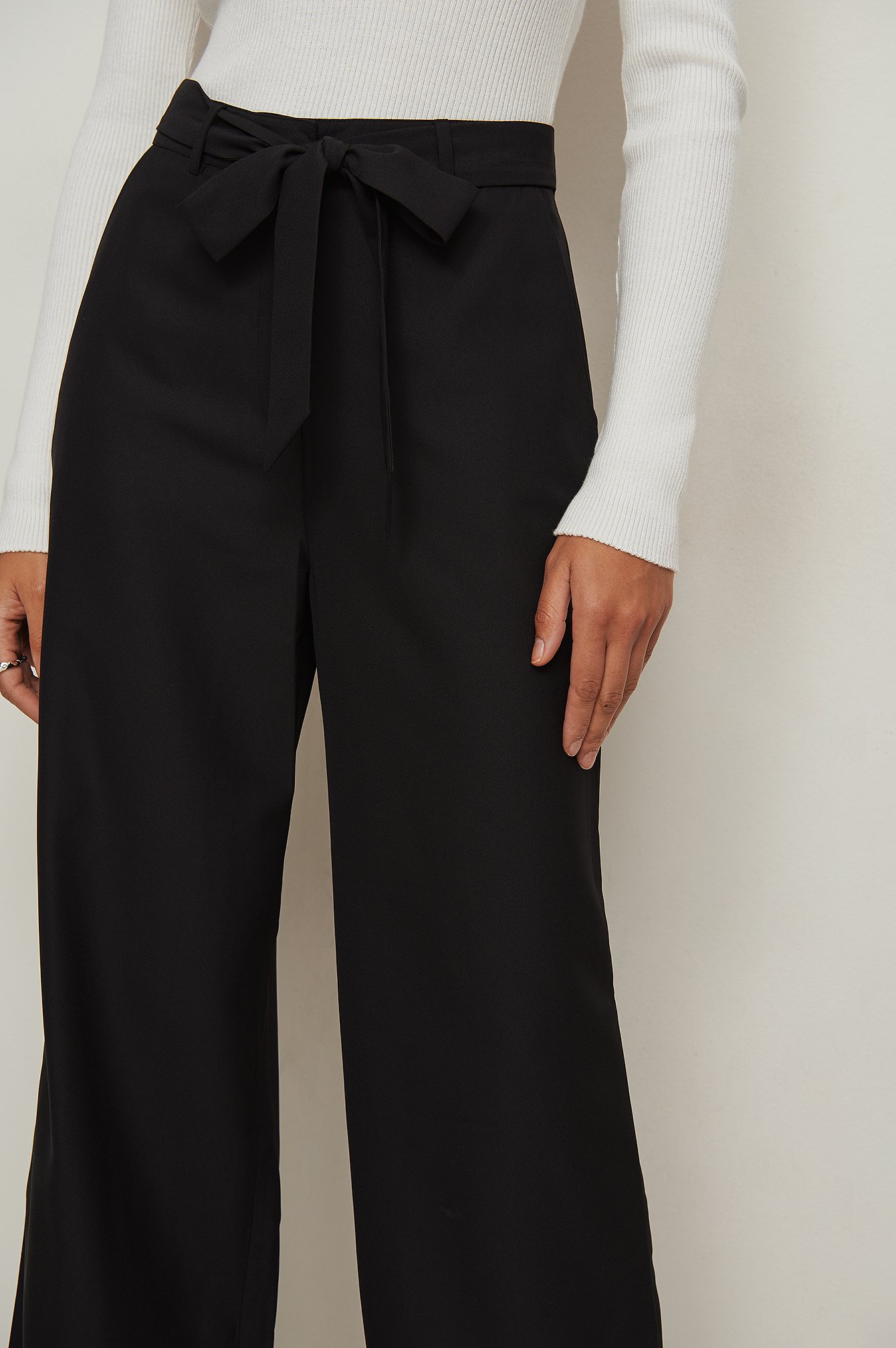 high waisted black flowy pants