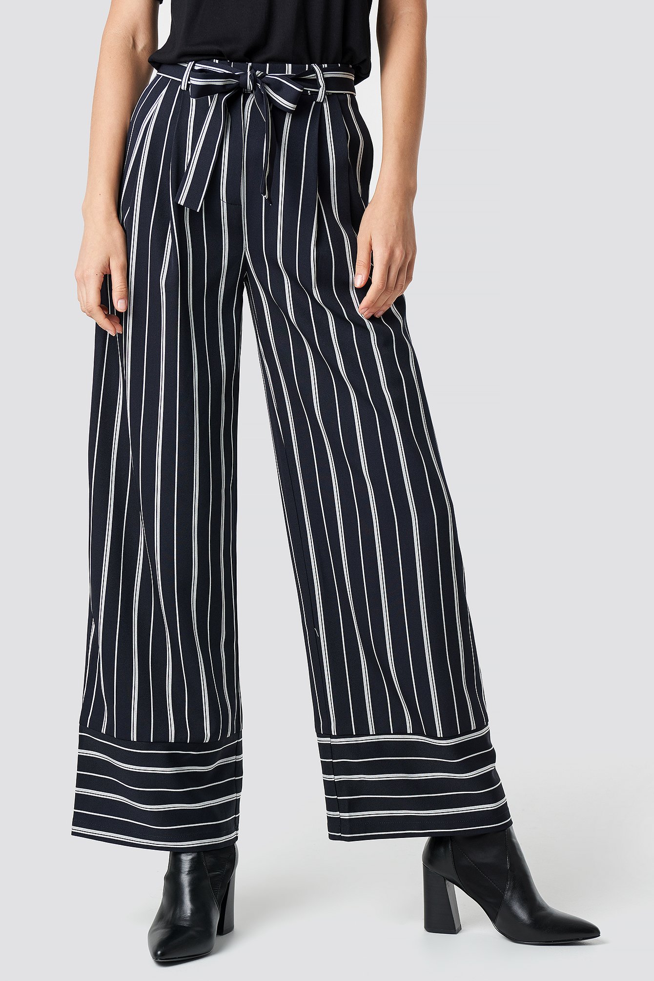 wide striped trousers