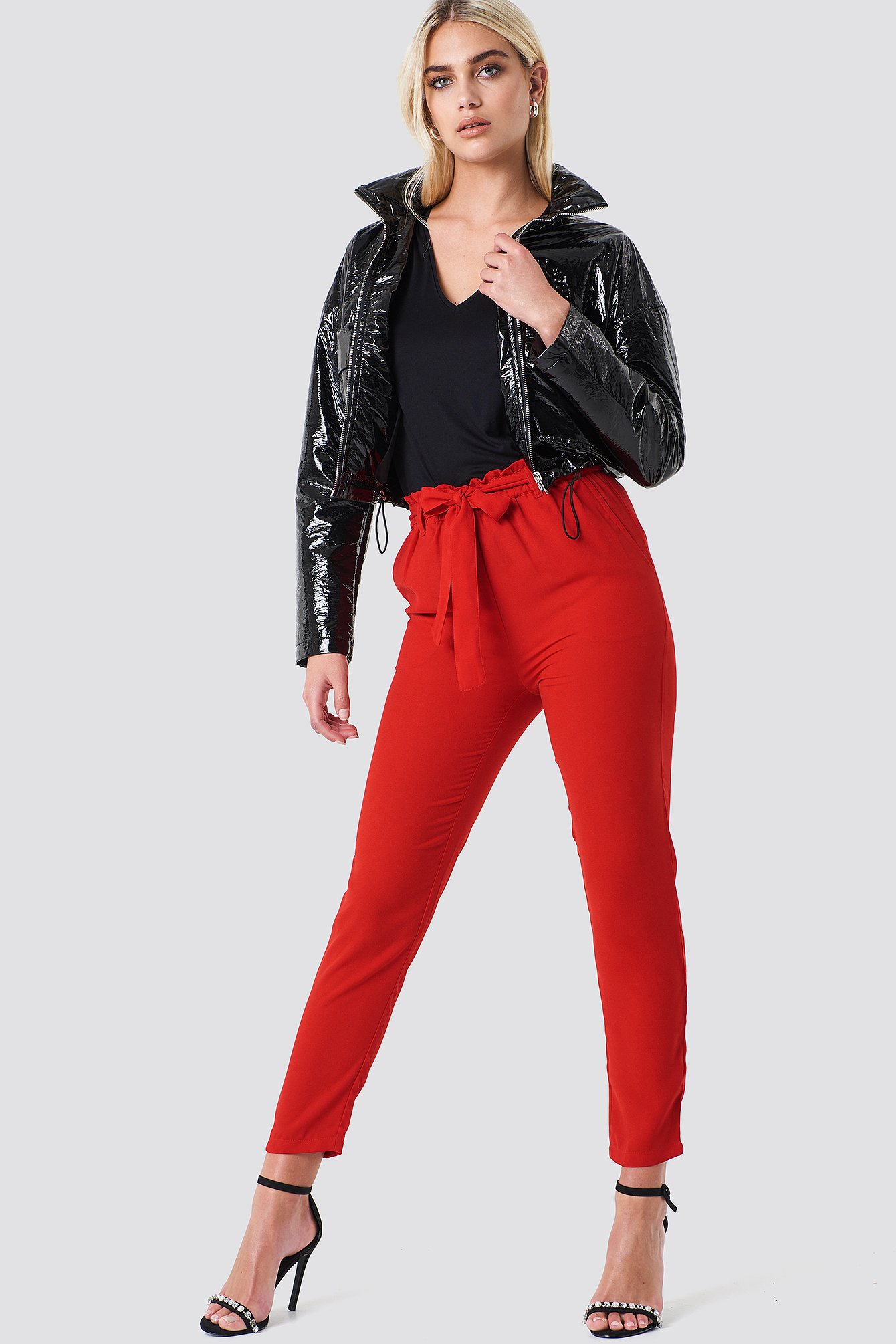 Tied Waist Pants Red | NA-KD