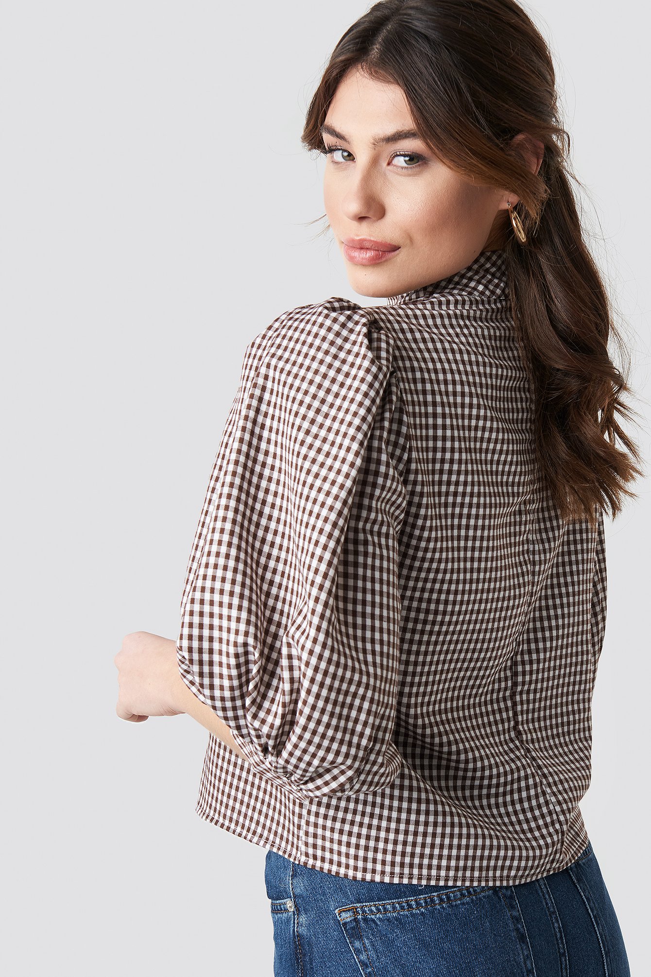 nakd structured frill blouse