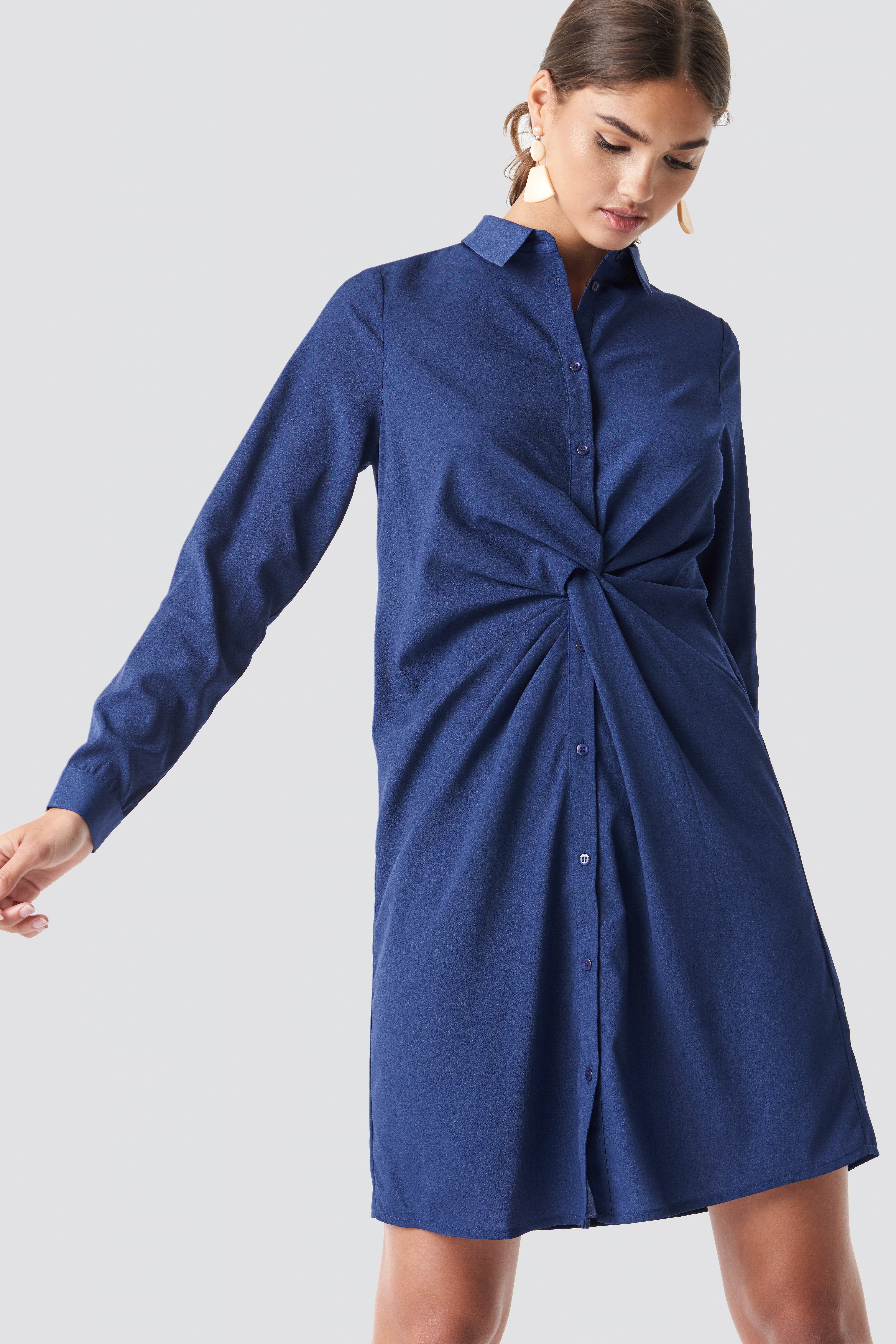 twisted shirt dress