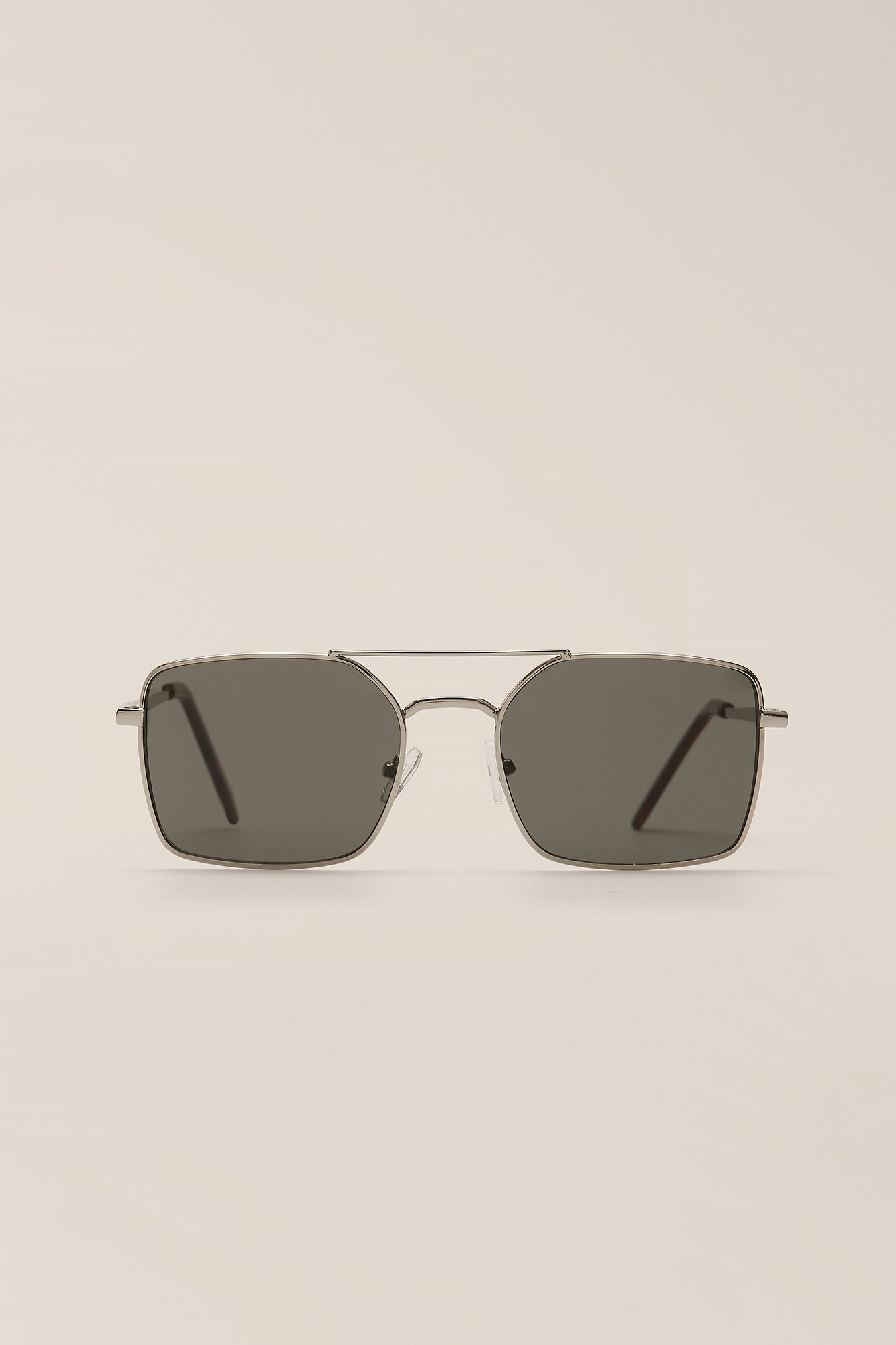 Shop Na-kd Recycelte Wide Wire Frame Sonnenbrille In Silver