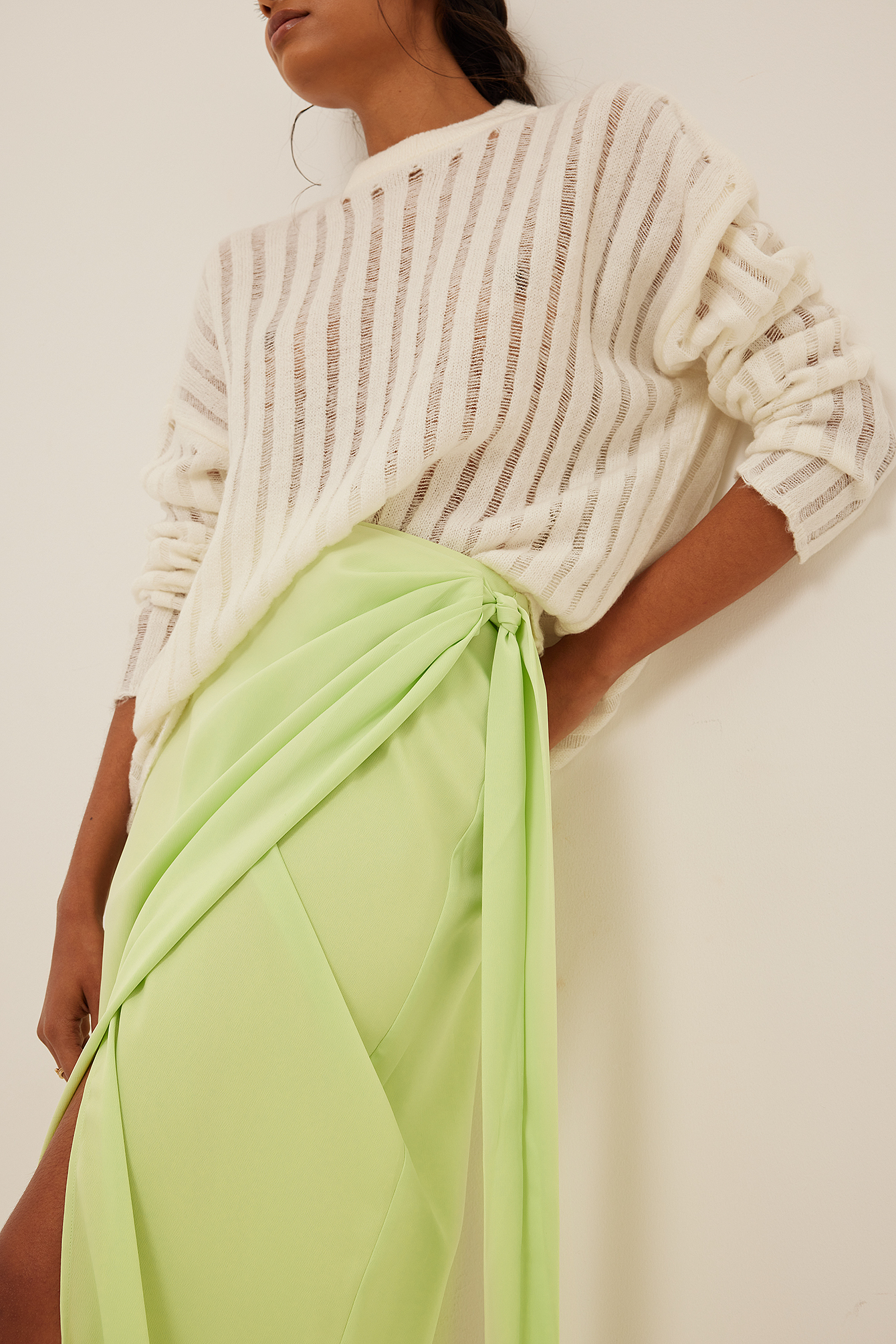 Wrap Maxi Skirt Green