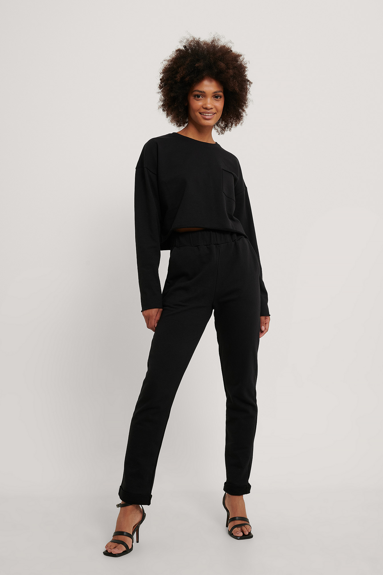 black jogger dress pants