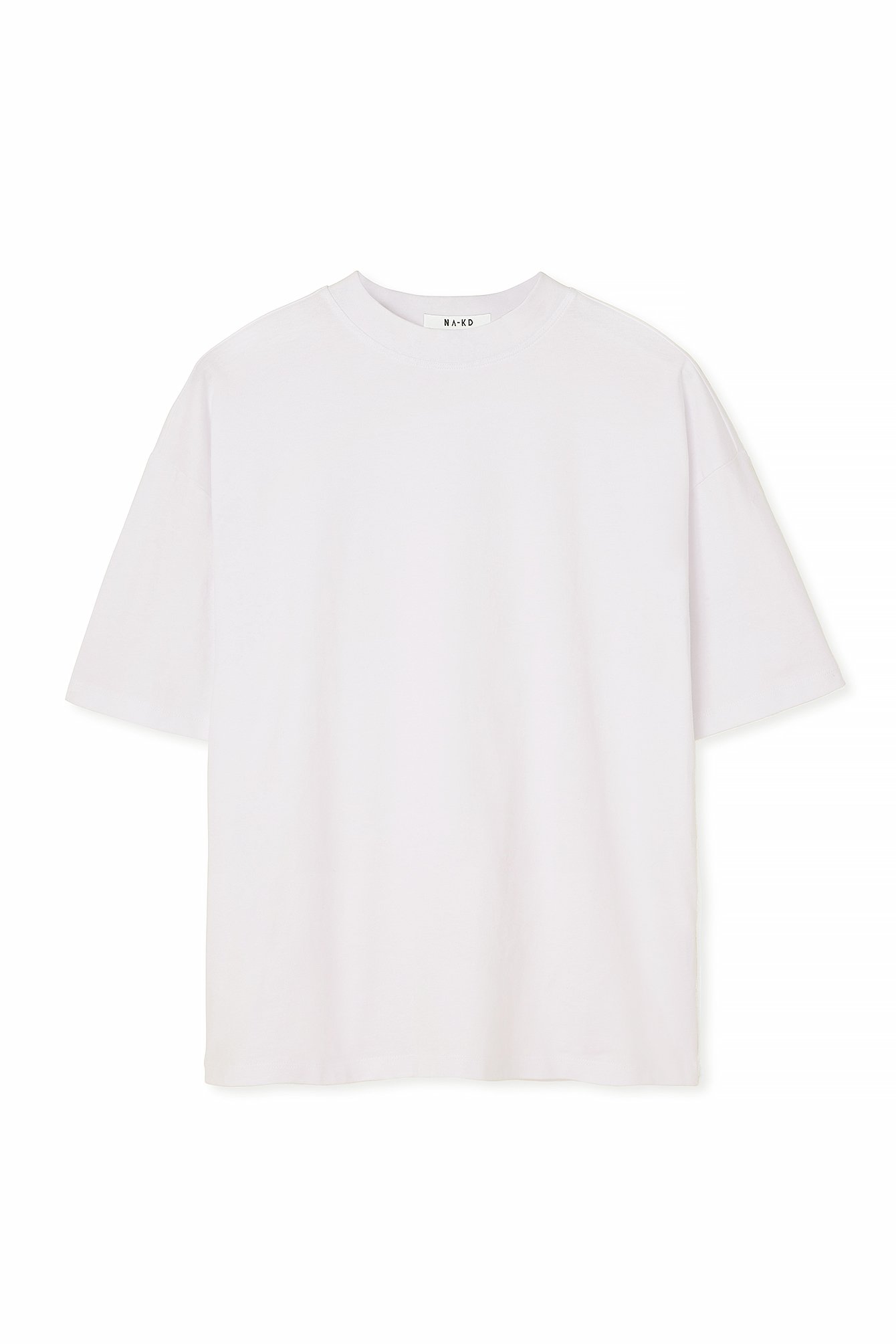 NA-KD Oversize-T-Shirt mit versetzter Schulter - White