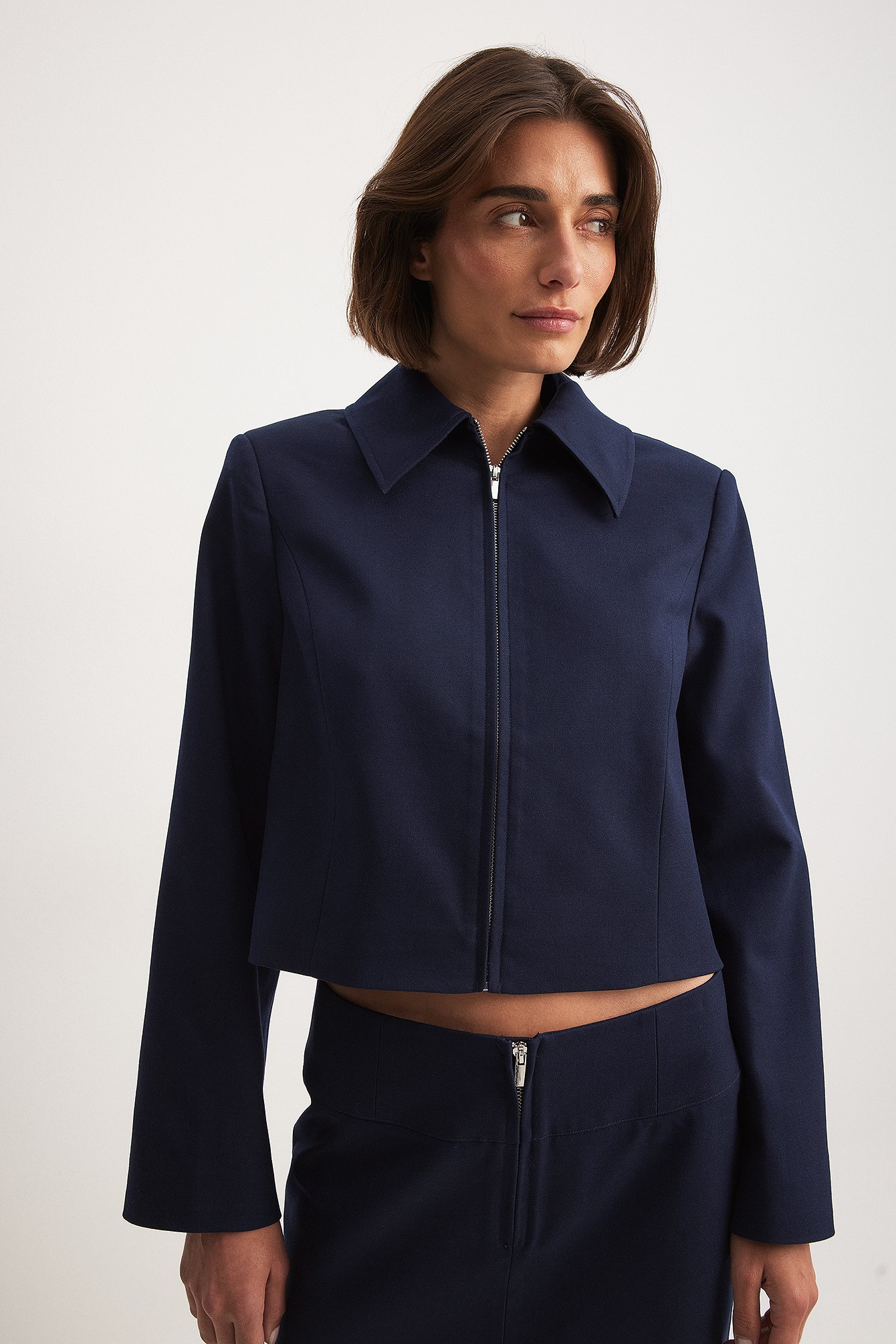 The Hanna Schönberg Edit Jacke mit Reißverschlussdetail - Blue