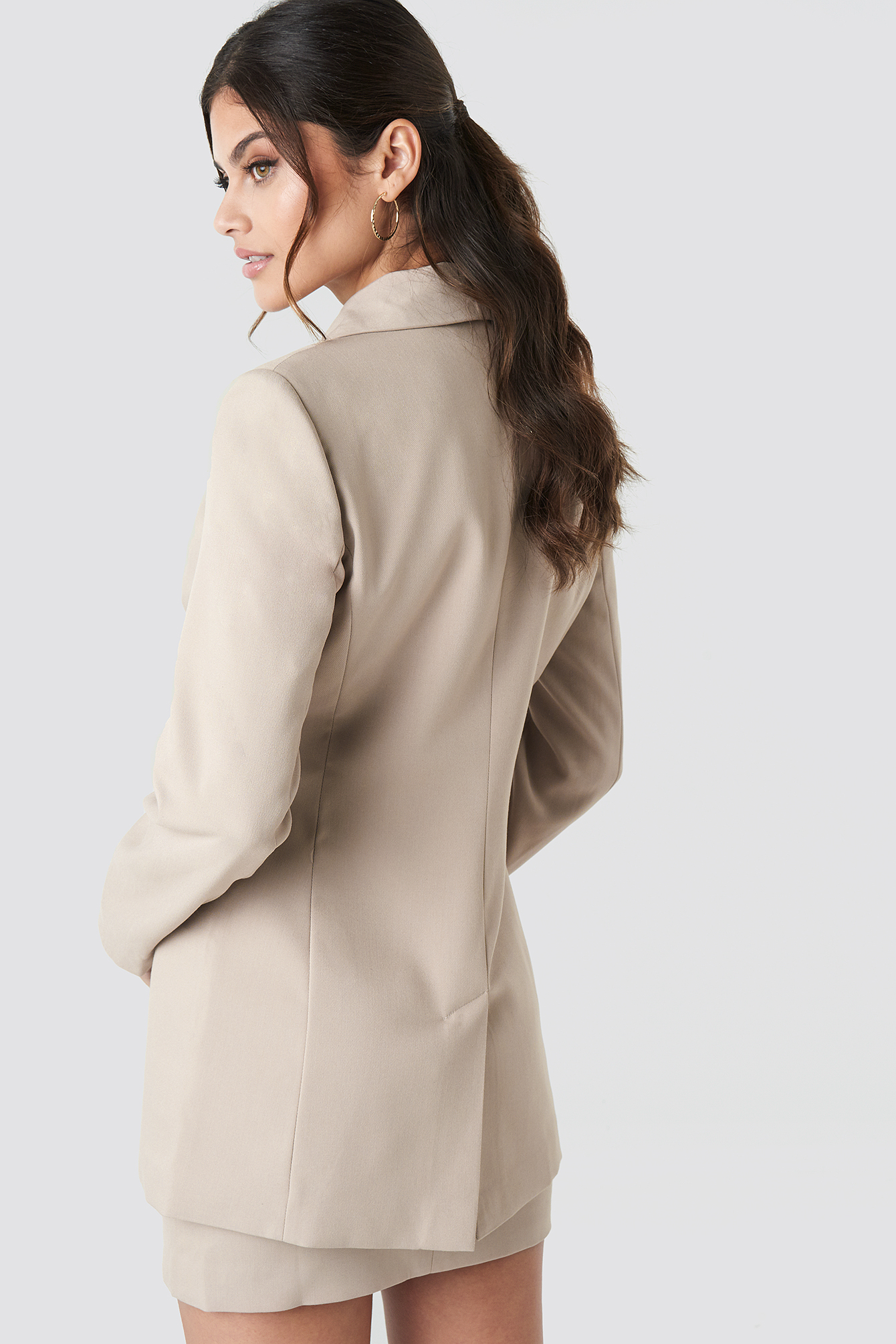 beige tailored jacket