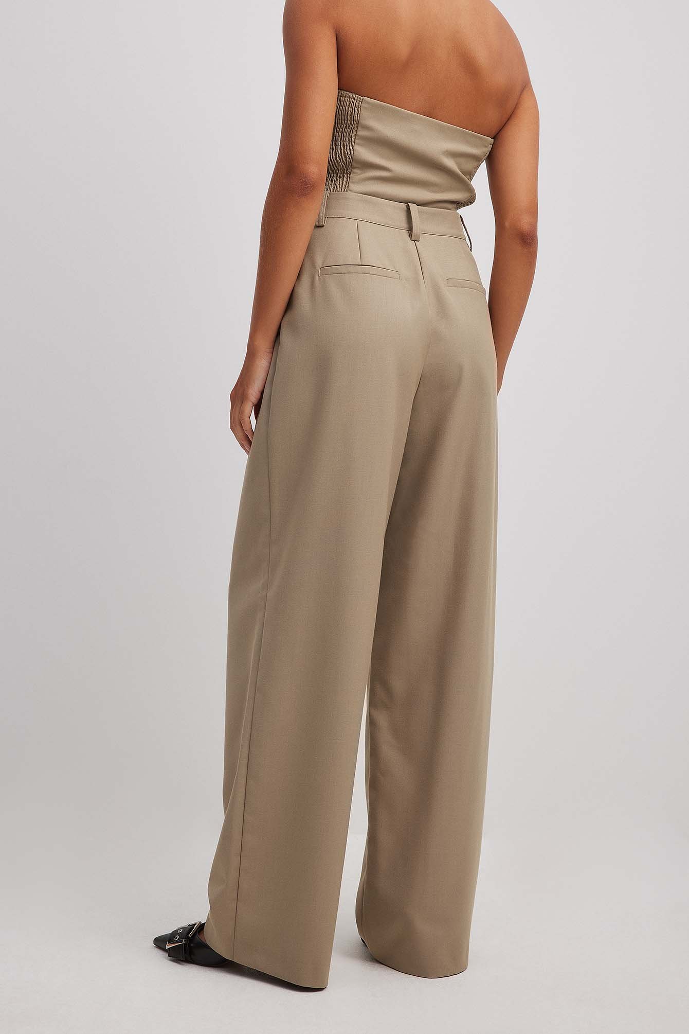 Pleated Wide Leg Relaxed Pants