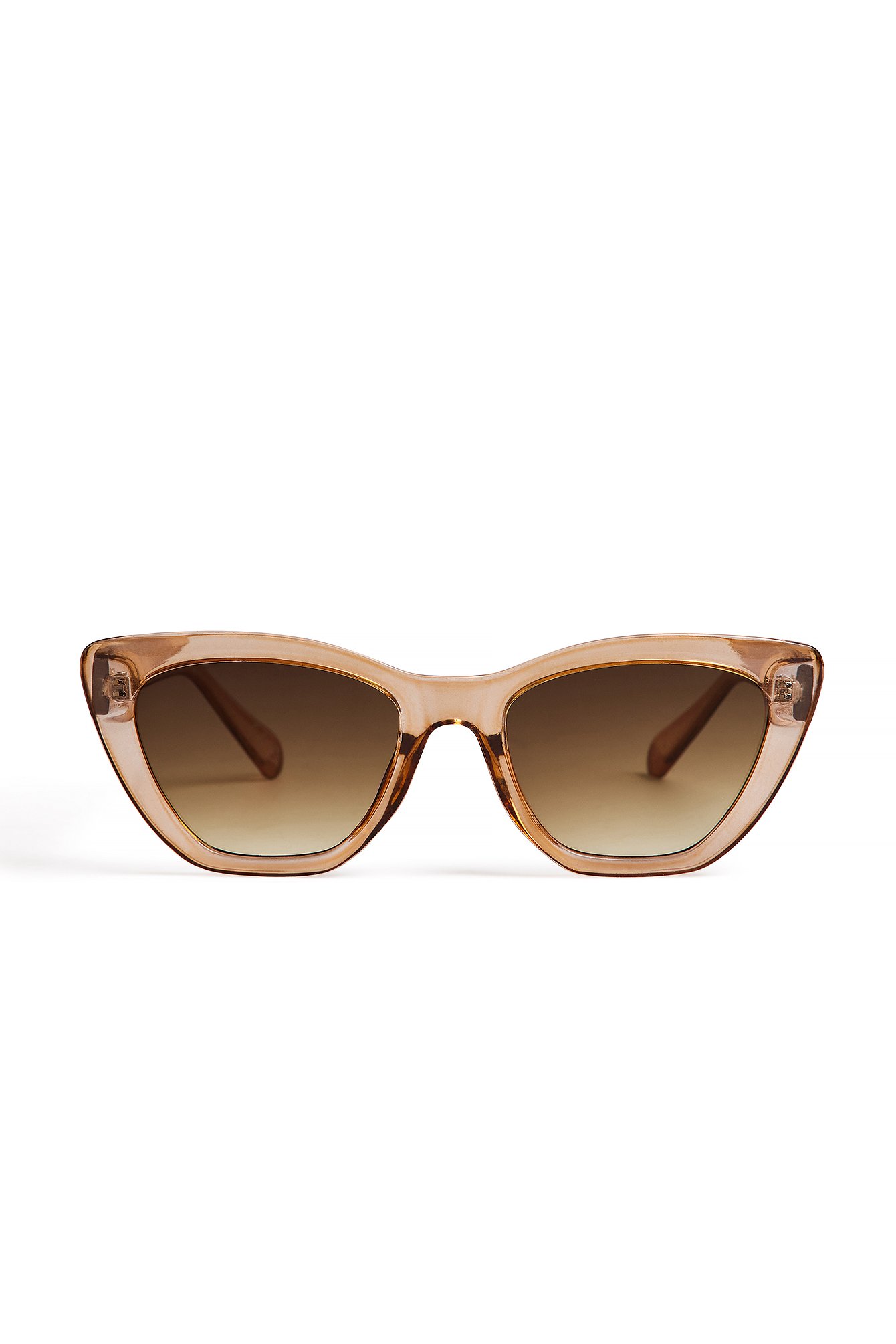 NA-KD Spitze transparente Sonnenbrille - Brown