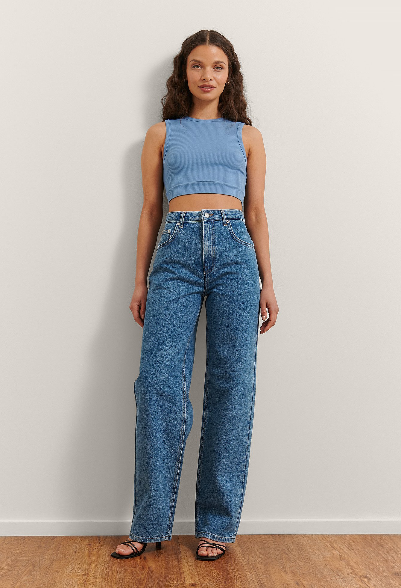 Wide Leg Denim Blue | na-kd.com