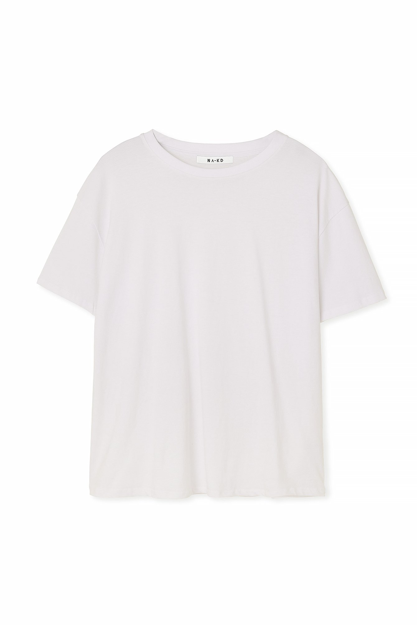 Round Neck Oversized Tee White | NA-KD