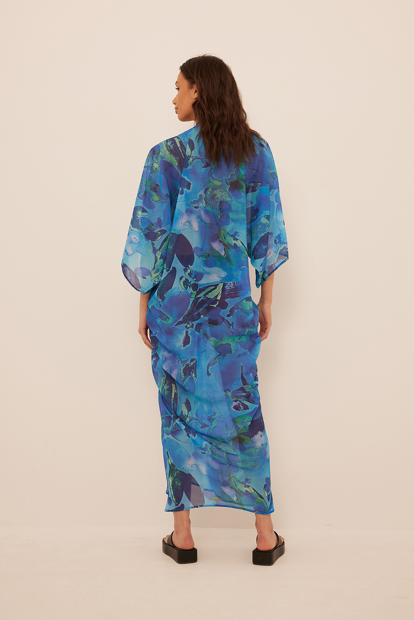 Ruched Chiffon Caftan Multicolor | na-kd.com