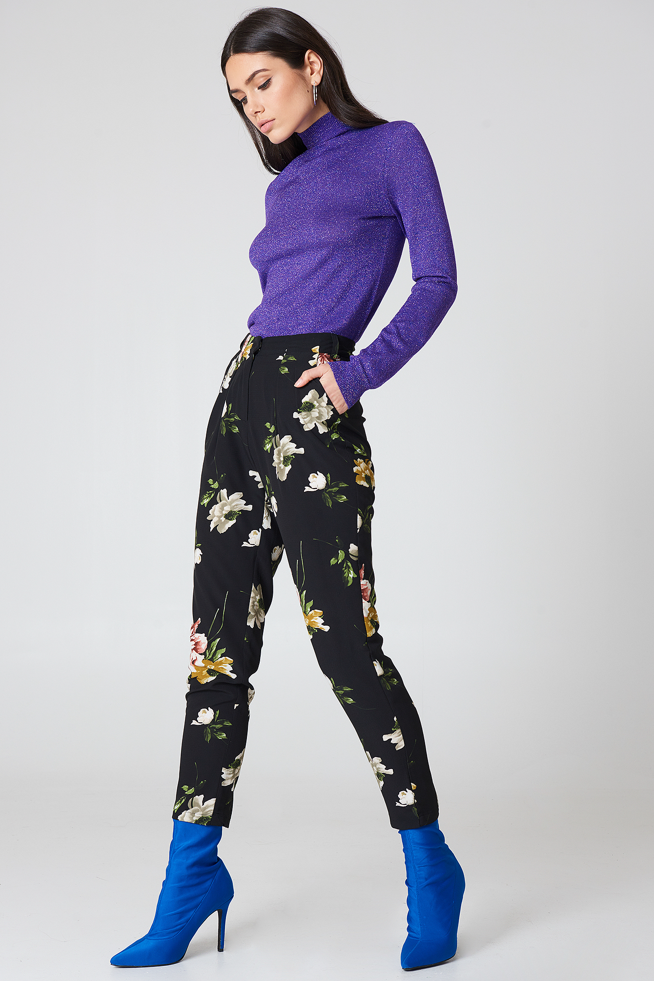 h&m flower pants