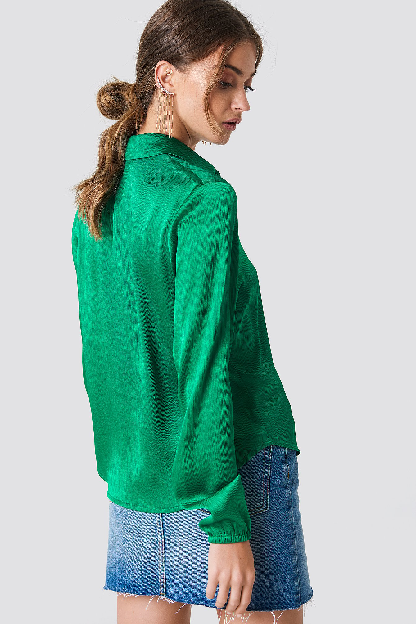 Mella Shirt Green | na-kd.com