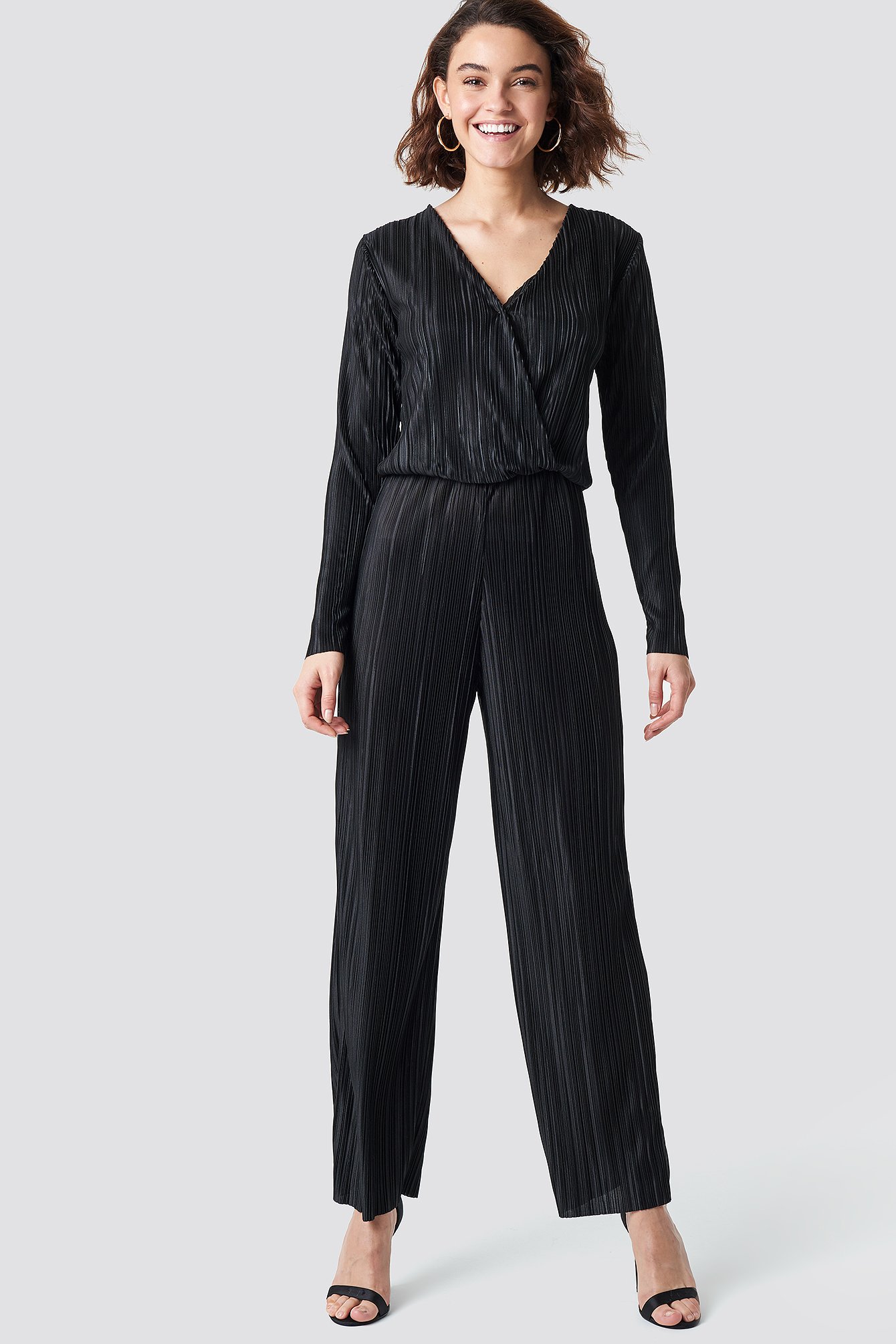 pleated trouser jumpsuit