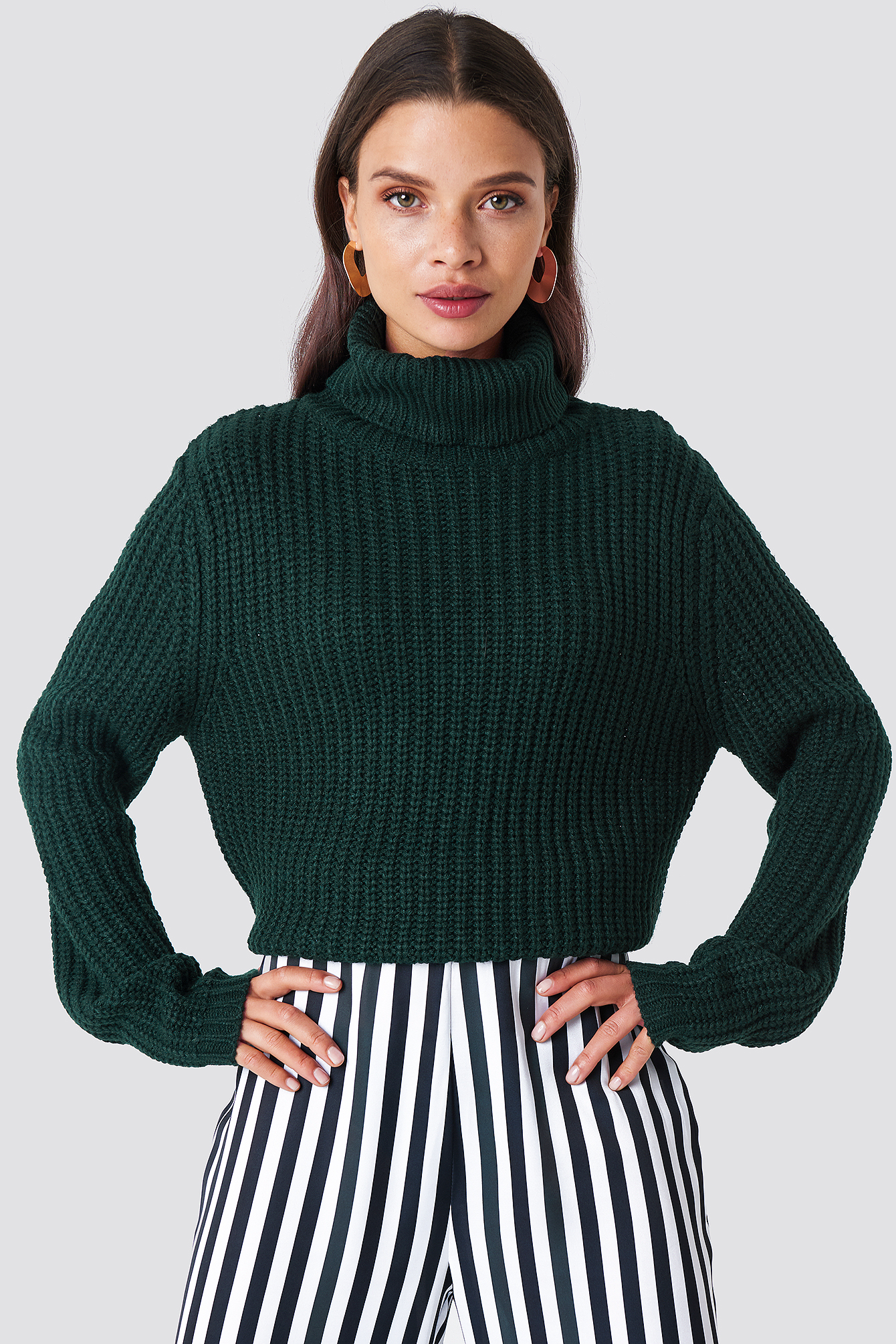Tinelle rollneck knit Green | NA-KD