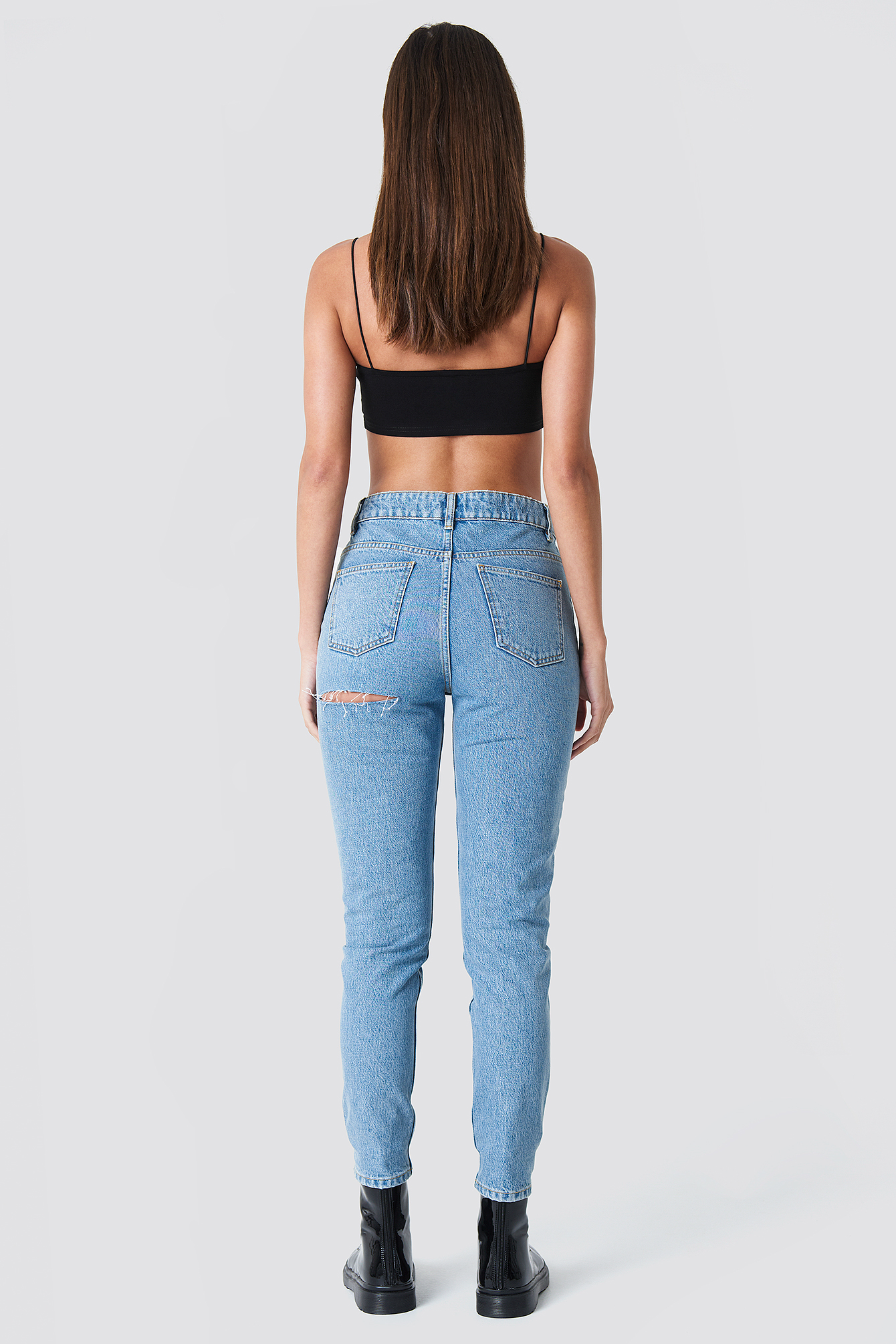 jeans with a rip in the back