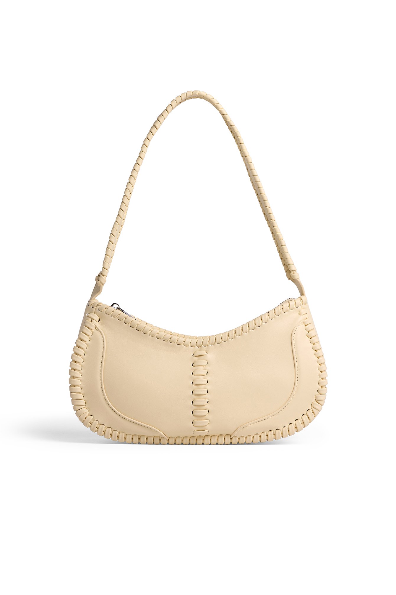 NA-KD Schultertasche mit Nahtdetail - Beige