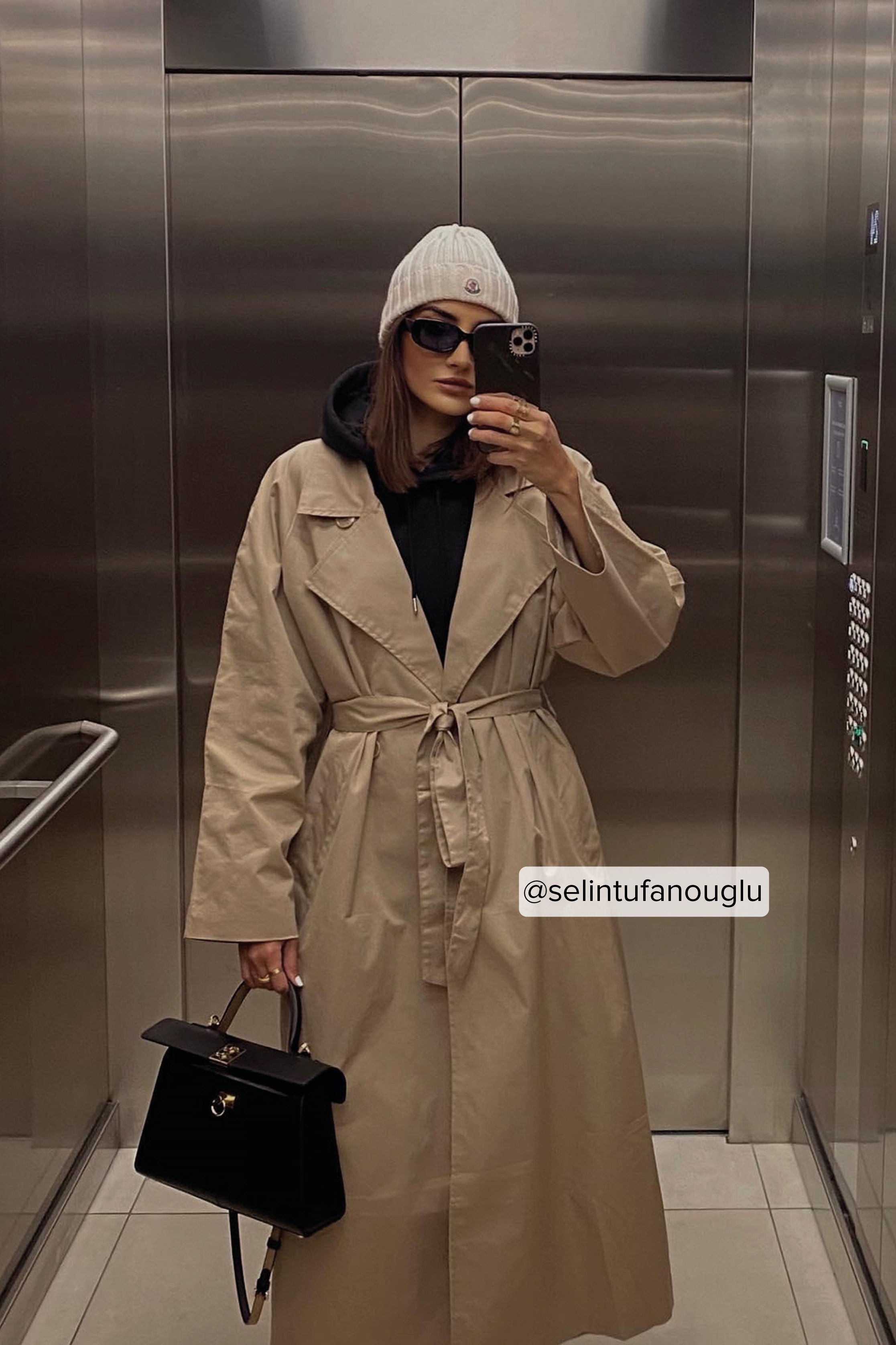 Oversized Belted Trench Coat Beige | NA-KD