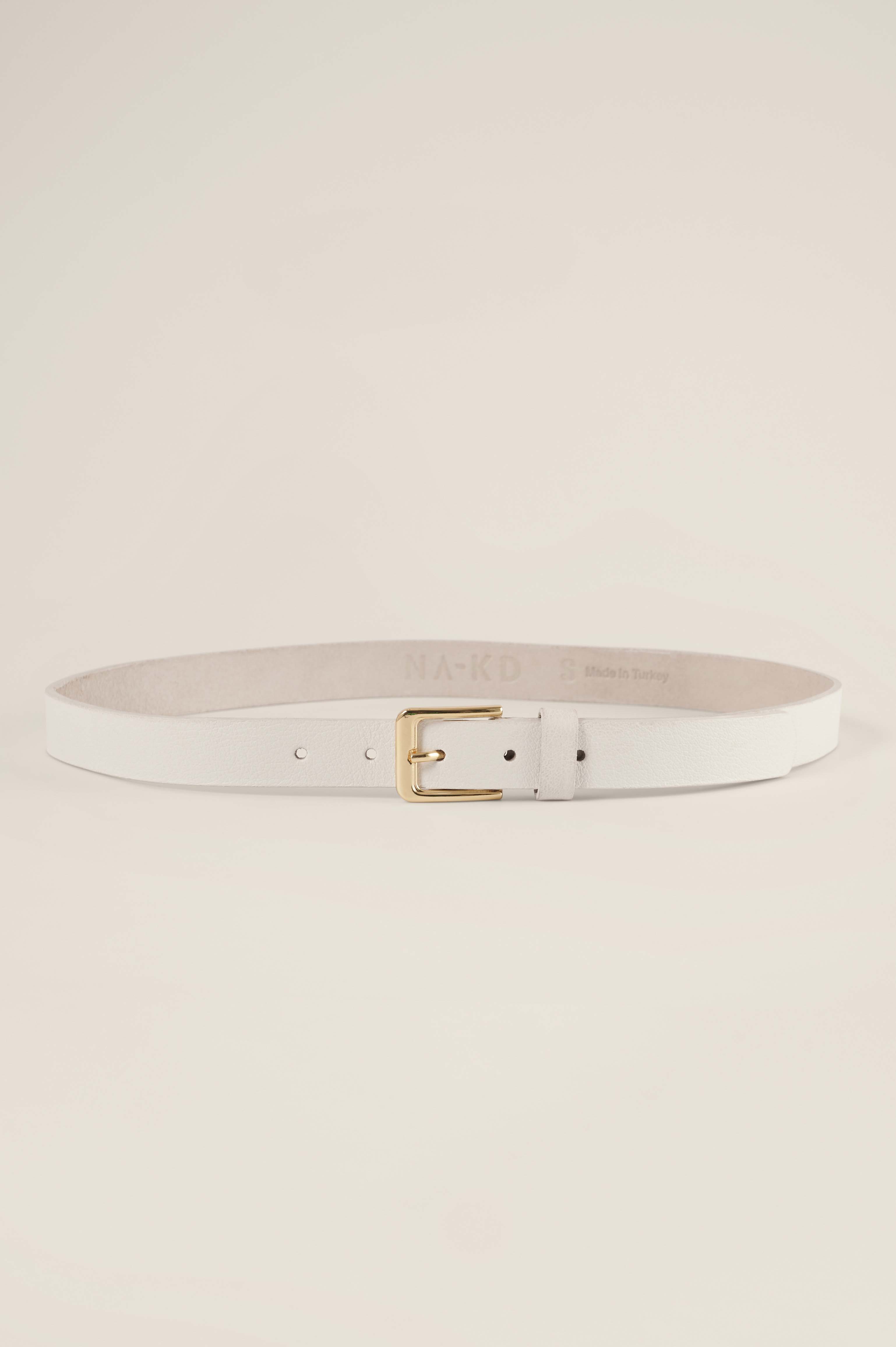 off white skinny belt