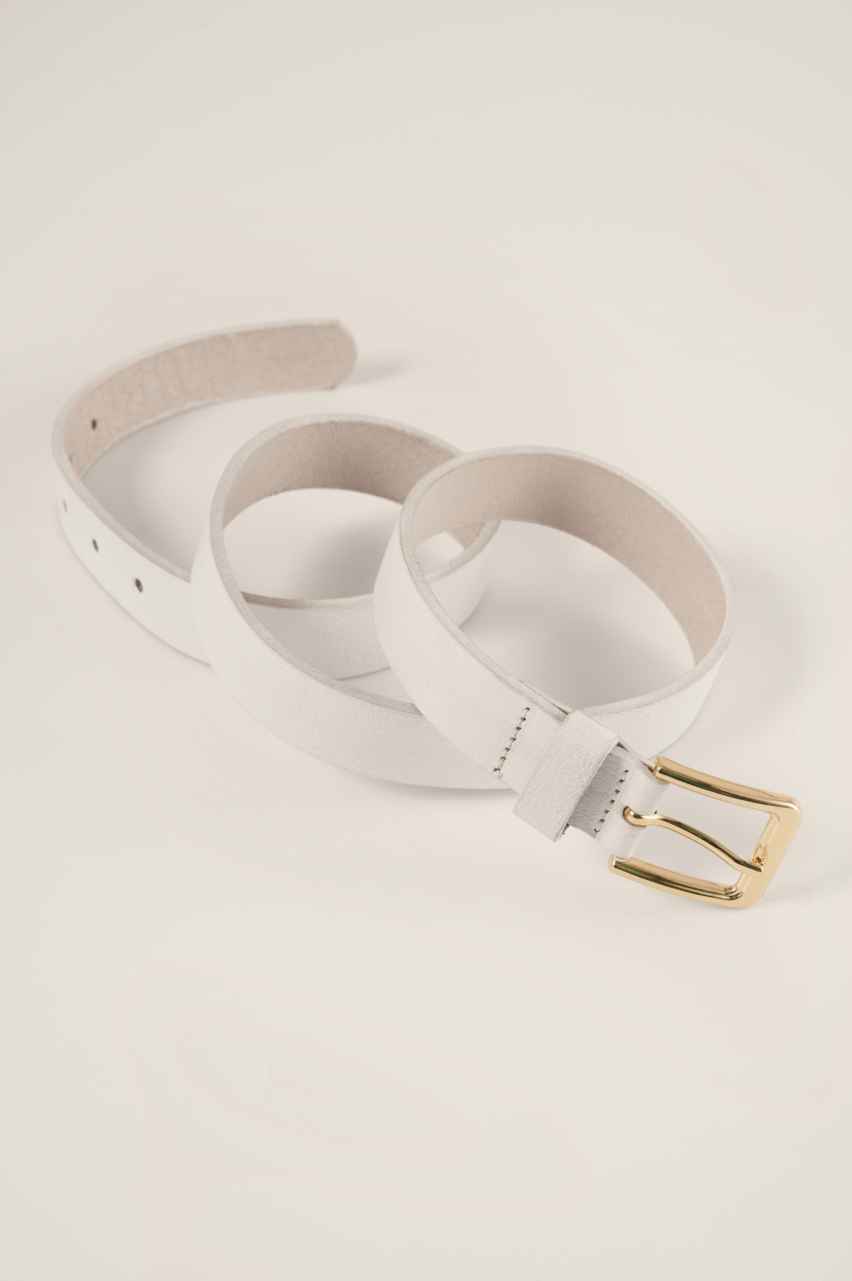 off white skinny belt