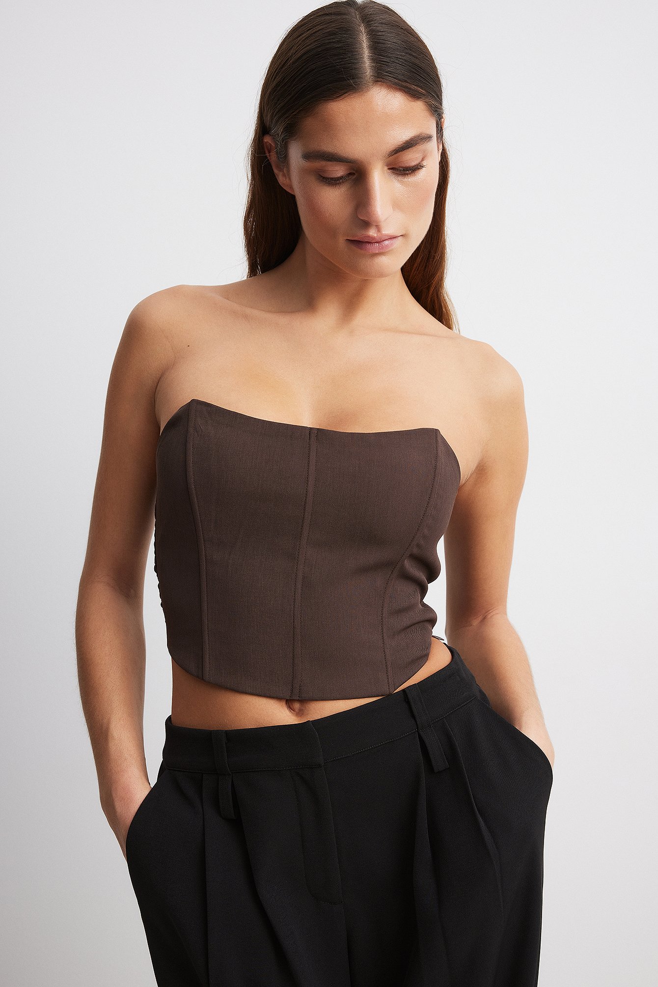 Tops, Tailored Bandeau Corset Top