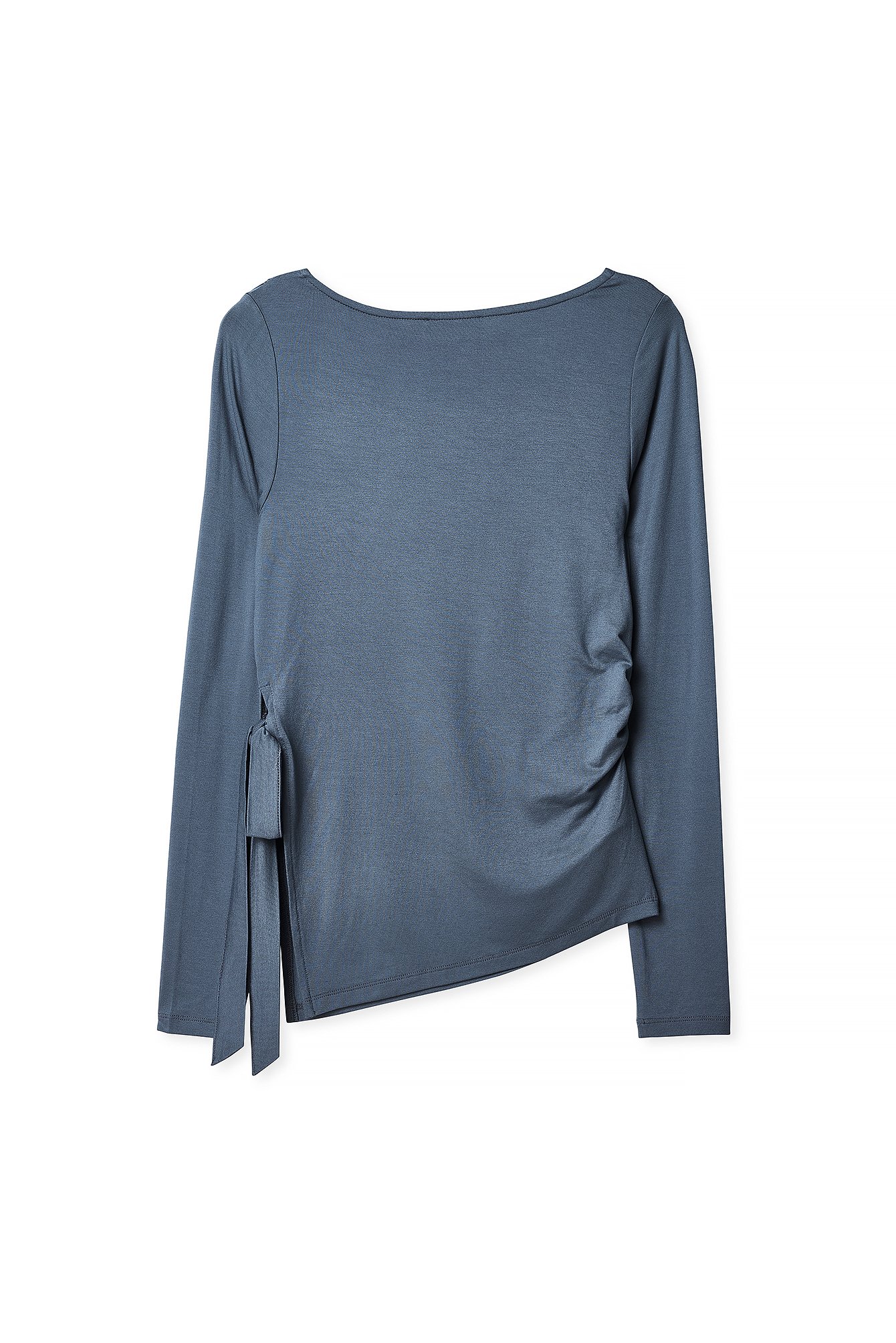 NA-KD Soft Line Tie Side Top - Tops - Blue - XS (EU 32) - NA-KD / NAKD