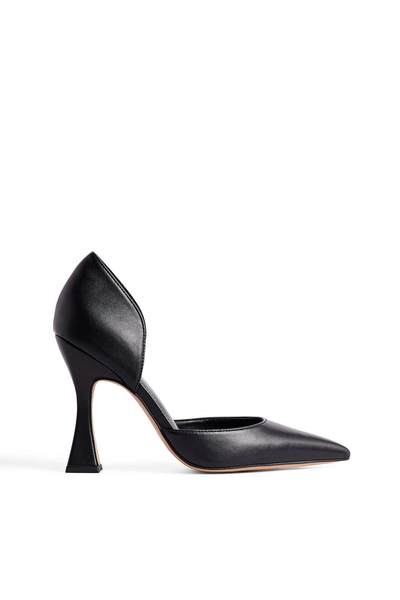 Squared Hourglass Heel Pumps Black | NA-KD