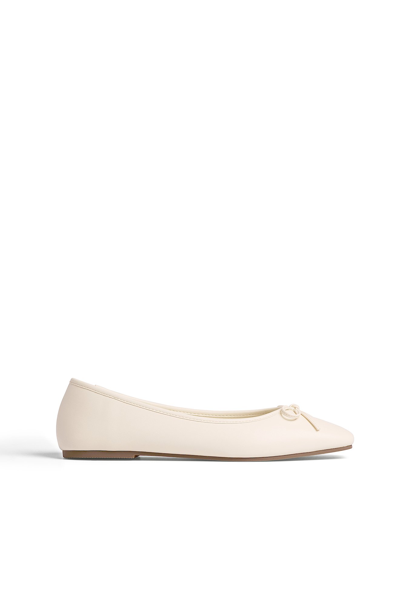 Squared Toe Ballerinas Beige | NA-KD