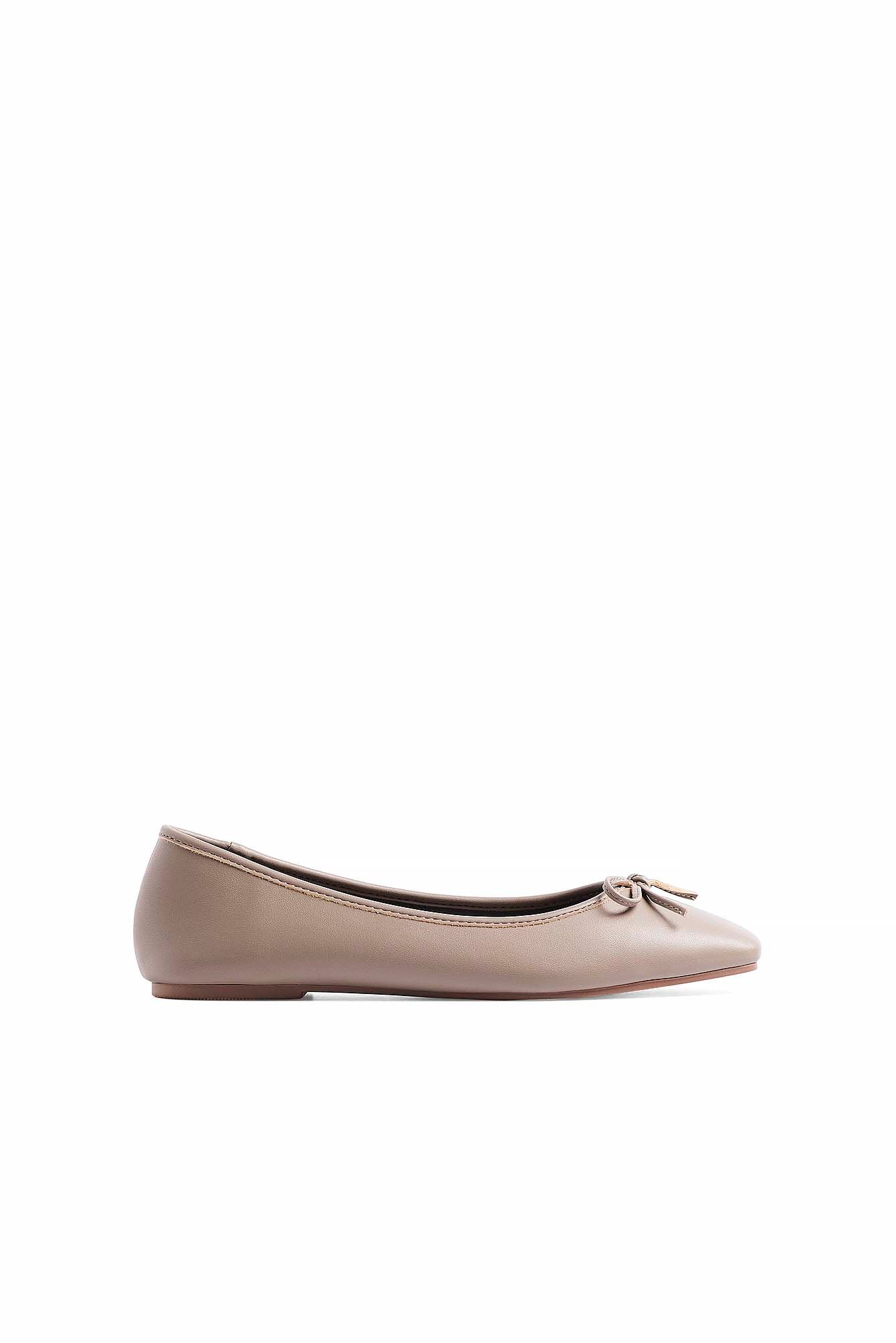 NA-KD Ballerinas mit quadratischer Spitze - Brown