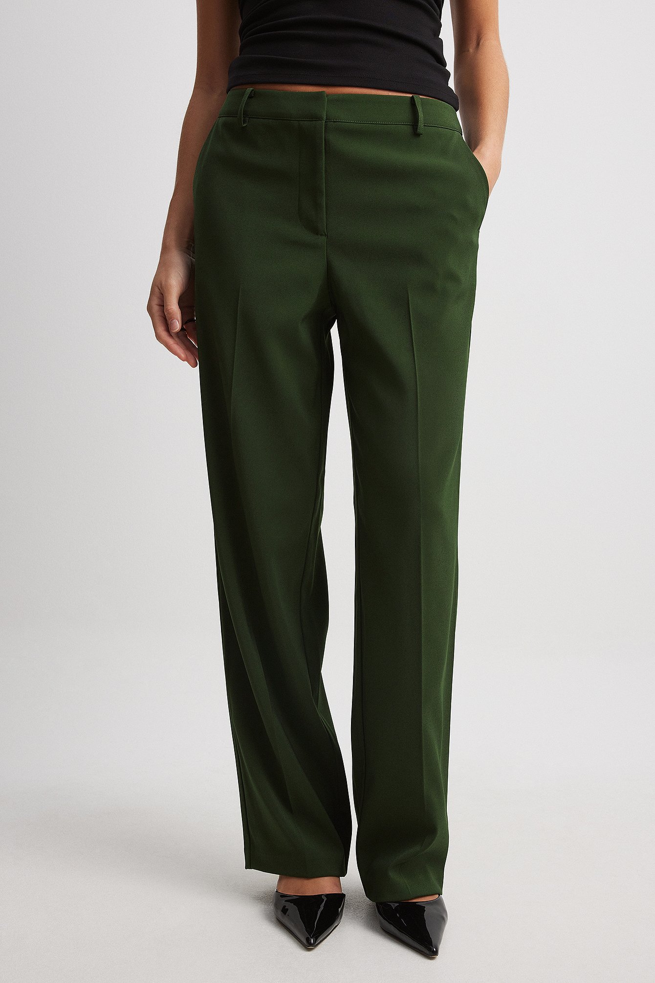 Dark green dress pants hot sale womens