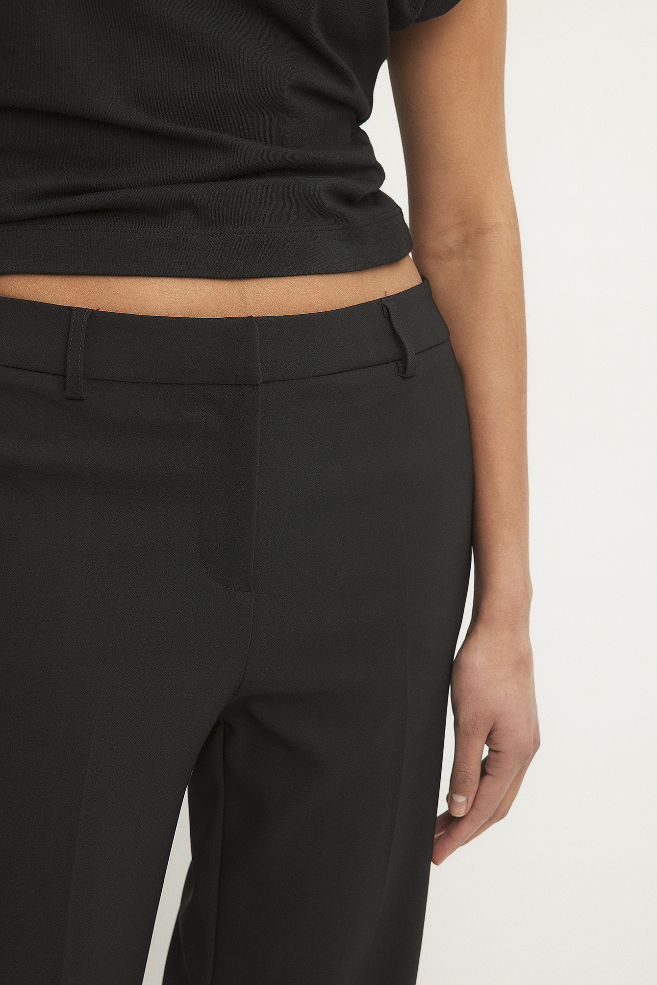 Women's boot cut Jeans low rise Black Bootcut pants Stretch workwear  Trousers | eBay