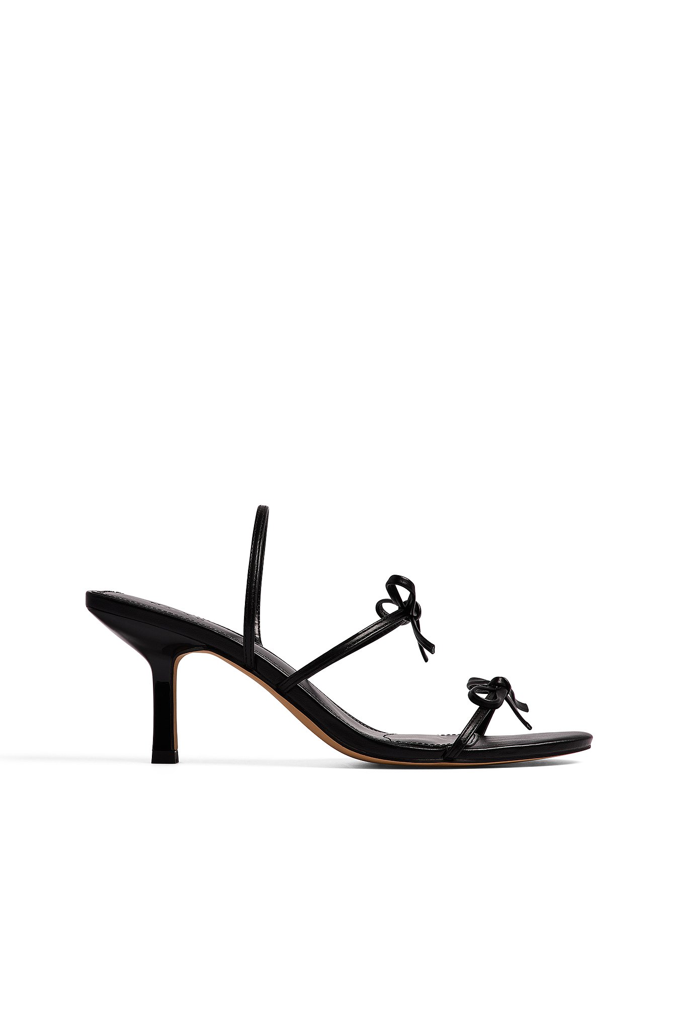 Strappy Bow Detailed Heels Black | NA-KD